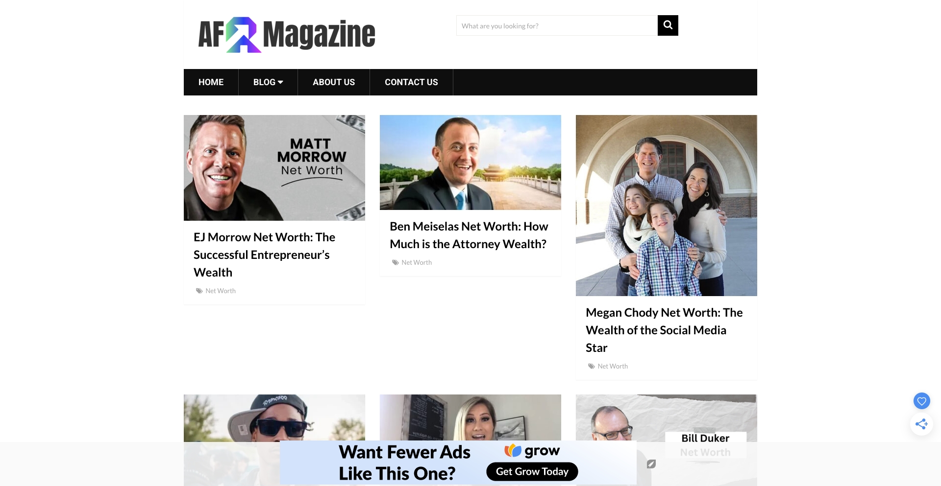 AF Magazine entity-database programmatic SEO template - 331 monthly traffic