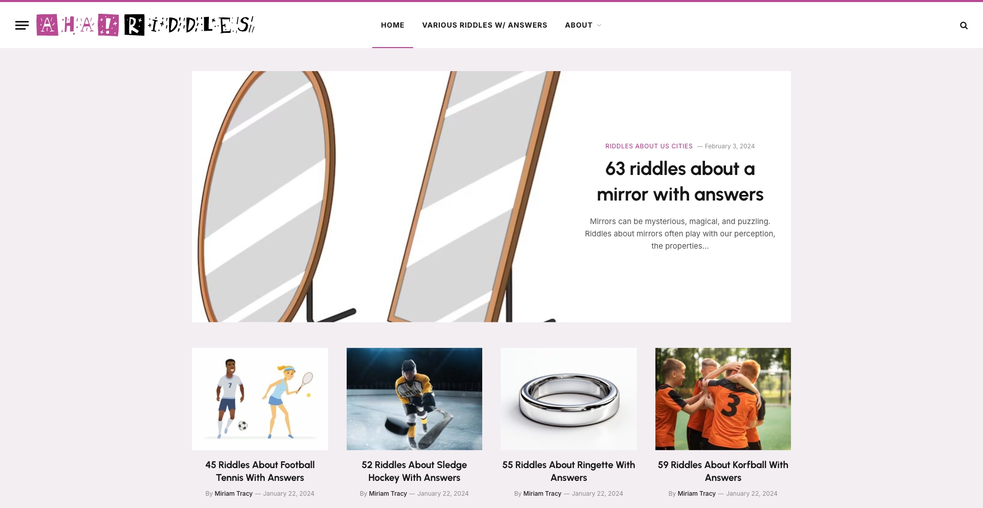 Ahariddles template programmatic SEO template - 28 monthly traffic