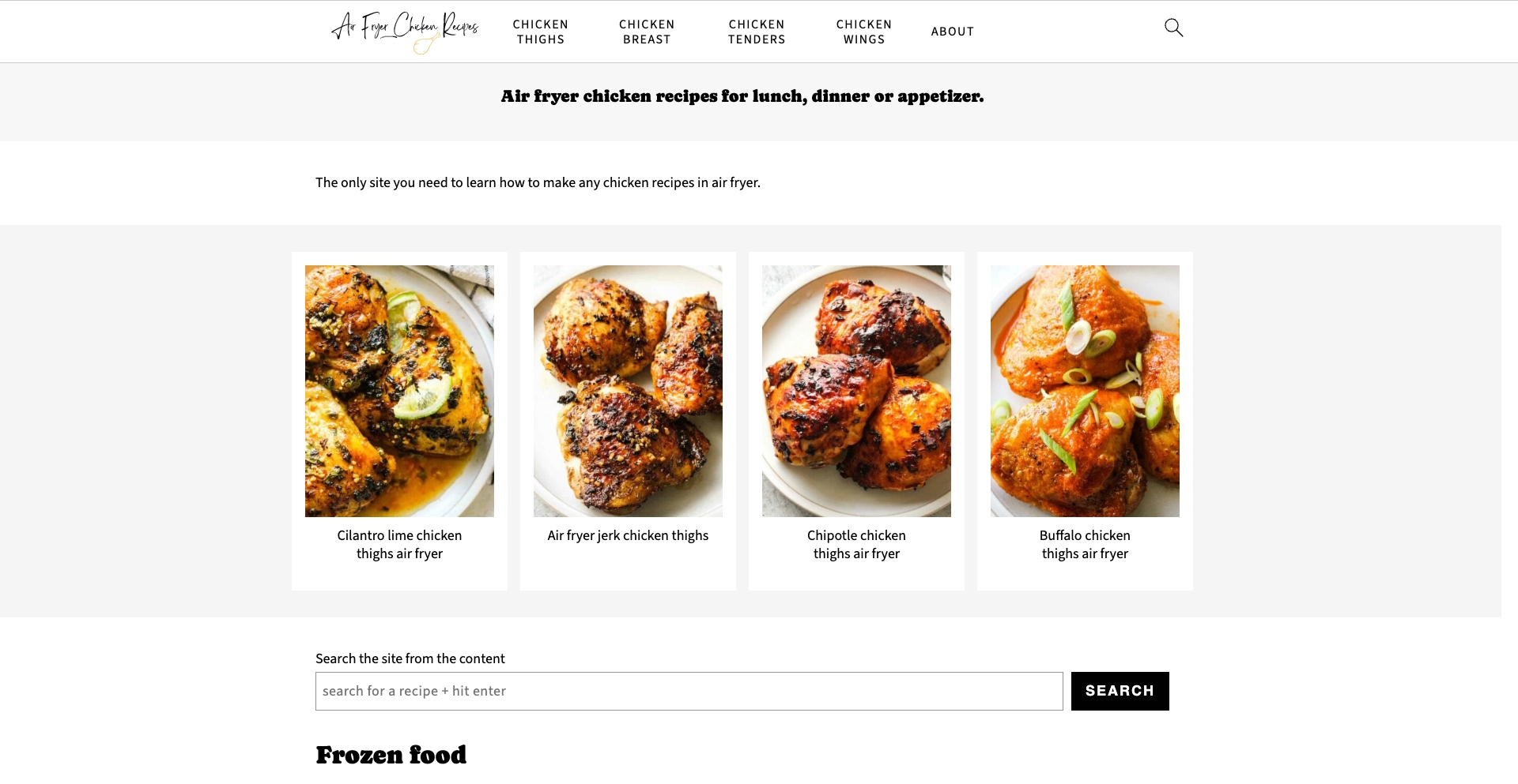 Airfryerchickenrecipes template programmatic SEO template - 2755 monthly traffic
