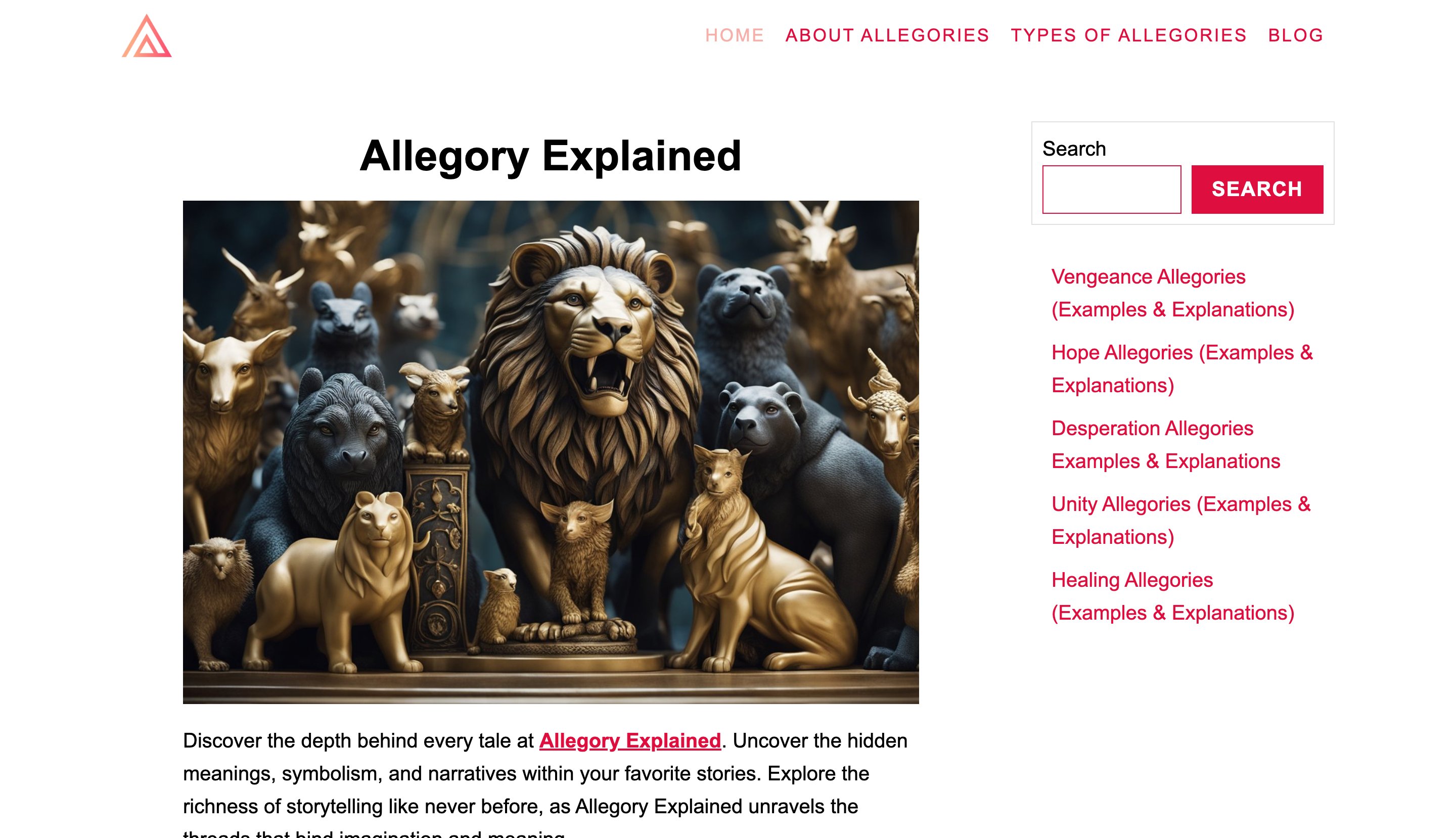 Allegoryexplainedcom template programmatic SEO template - 0 monthly traffic