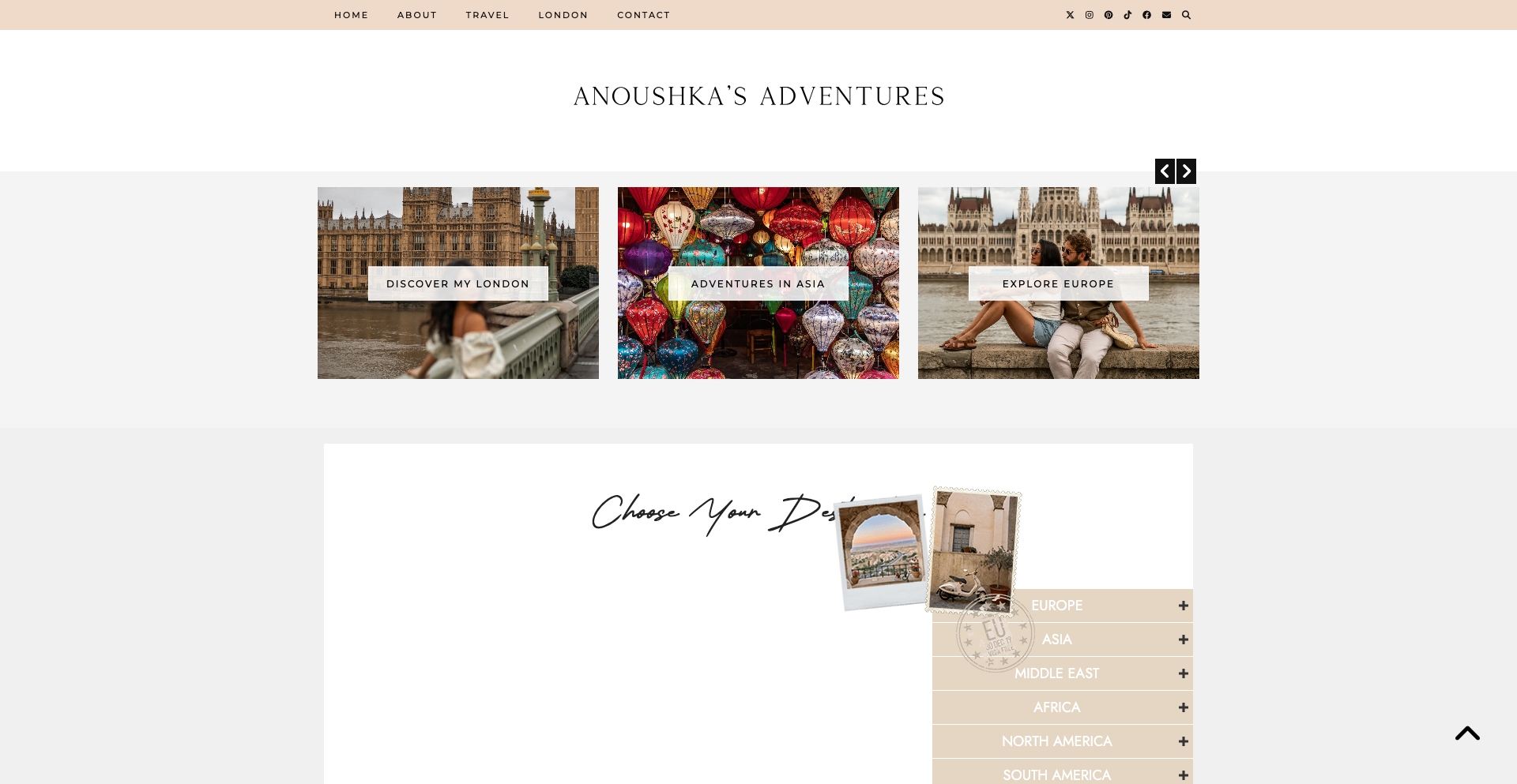 Anoushka Probyn | London Guides and Travel Inspiration location-data programmatic SEO template - 53278 monthly traffic