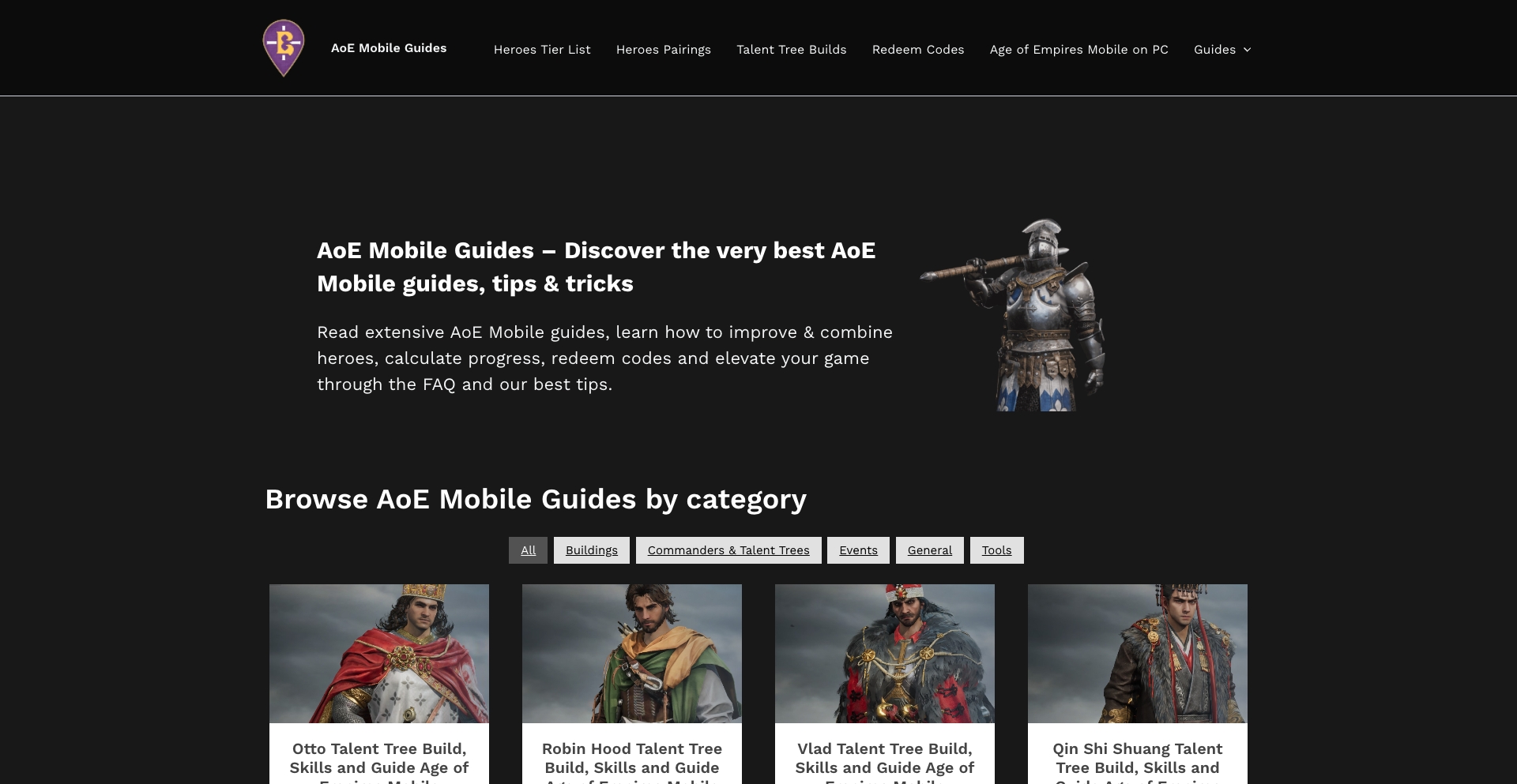 aoemobileguides.com location-data programmatic SEO template - 10K+ monthly traffic