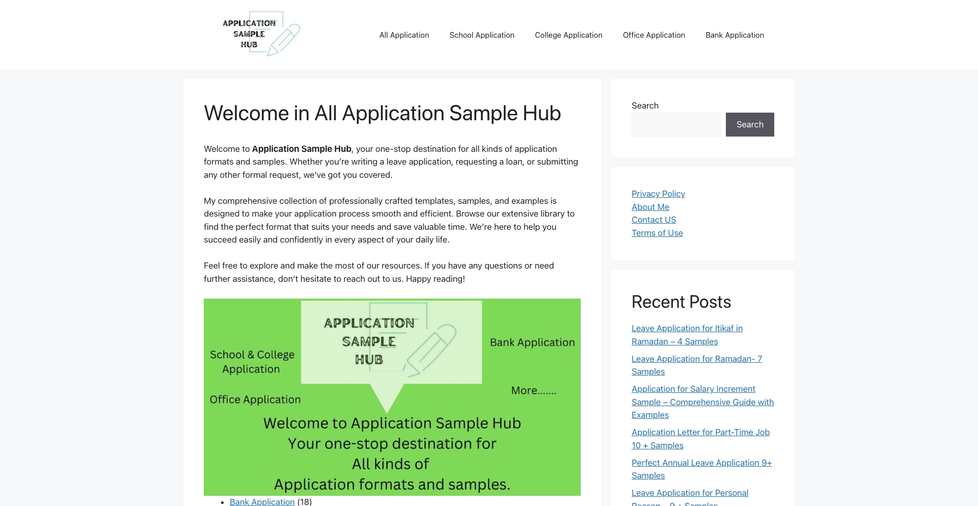 Application Sample Hub sample-template programmatic SEO template - 1.7K monthly traffic