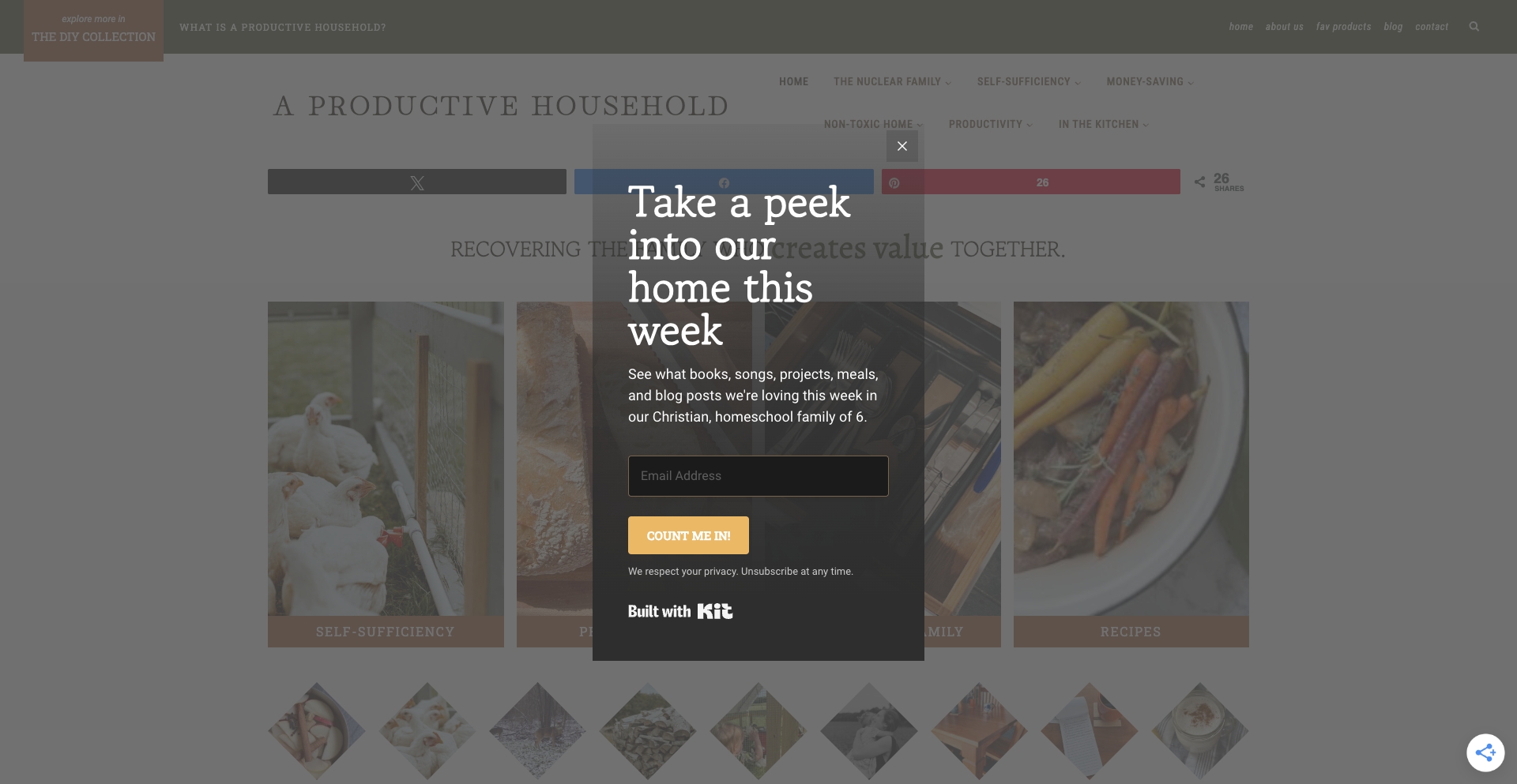 Aproductivehousehold template programmatic SEO template - 310 monthly traffic