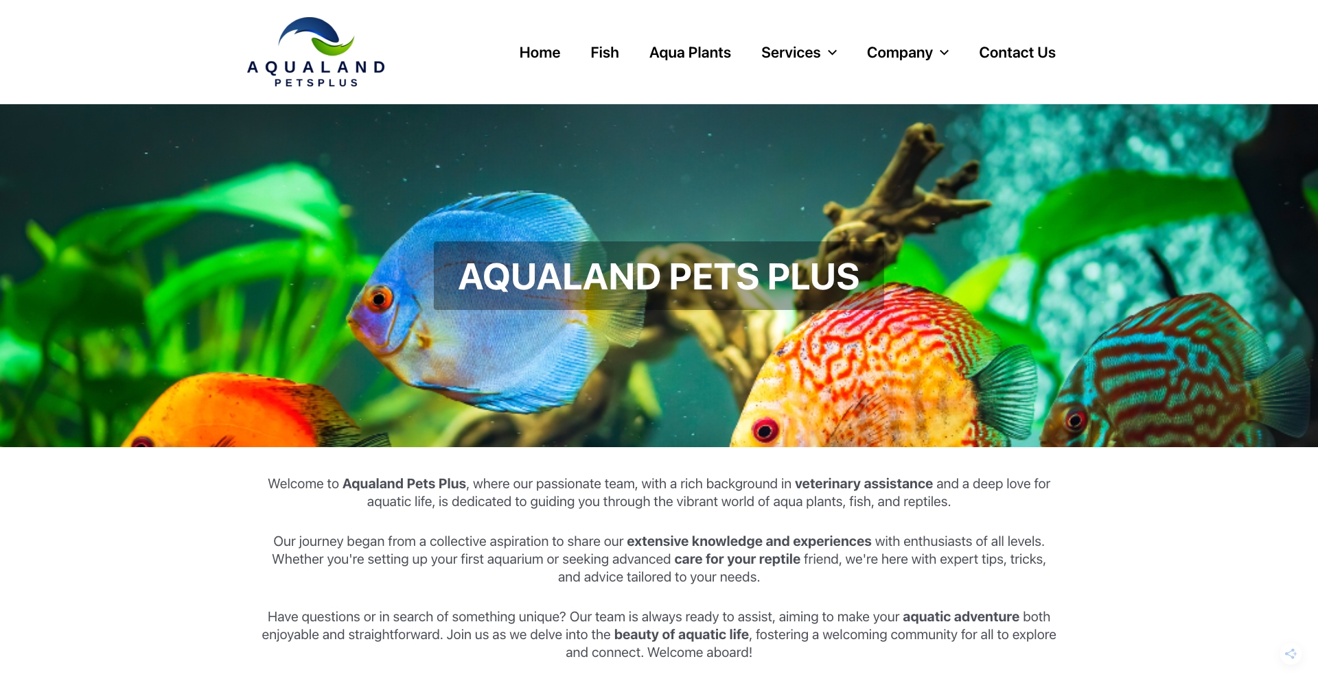 Aqualand Pets Plus entity-database programmatic SEO template - 0 monthly traffic