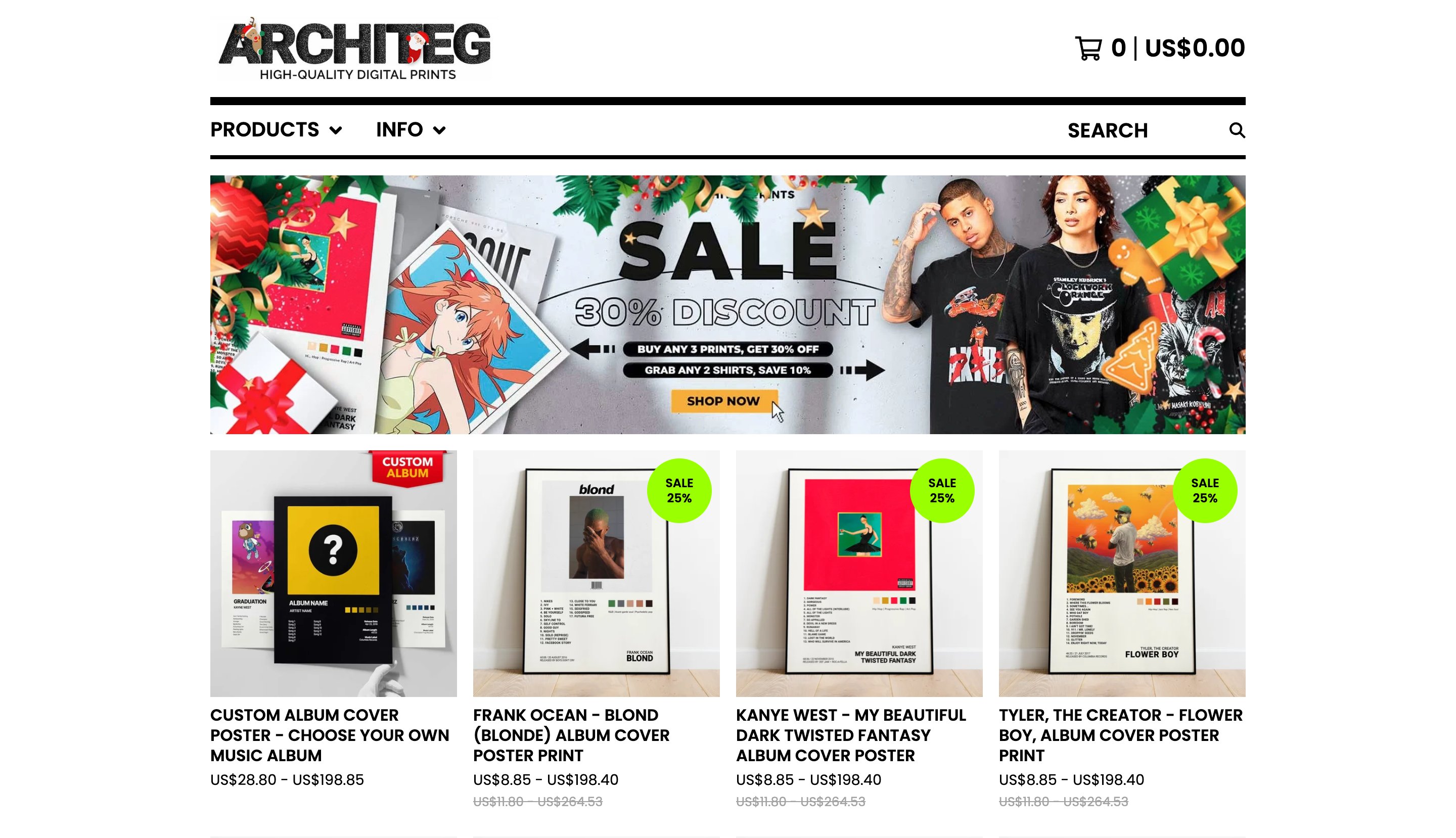 Architeg Prints template programmatic SEO template - 1737 monthly traffic