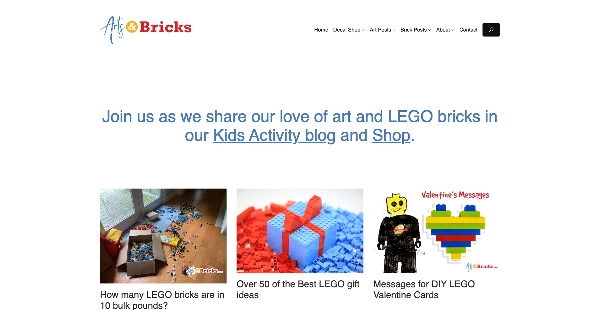 Arts and Bricks lego-template programmatic SEO template - 178 monthly traffic