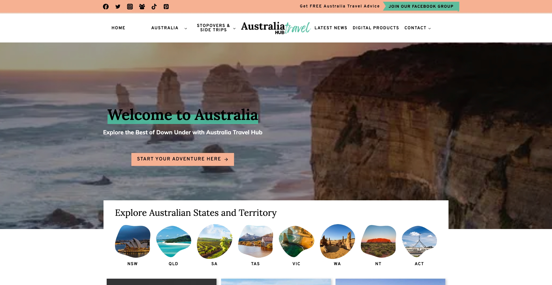 Australiatravelhub template programmatic SEO template - 1232 monthly traffic