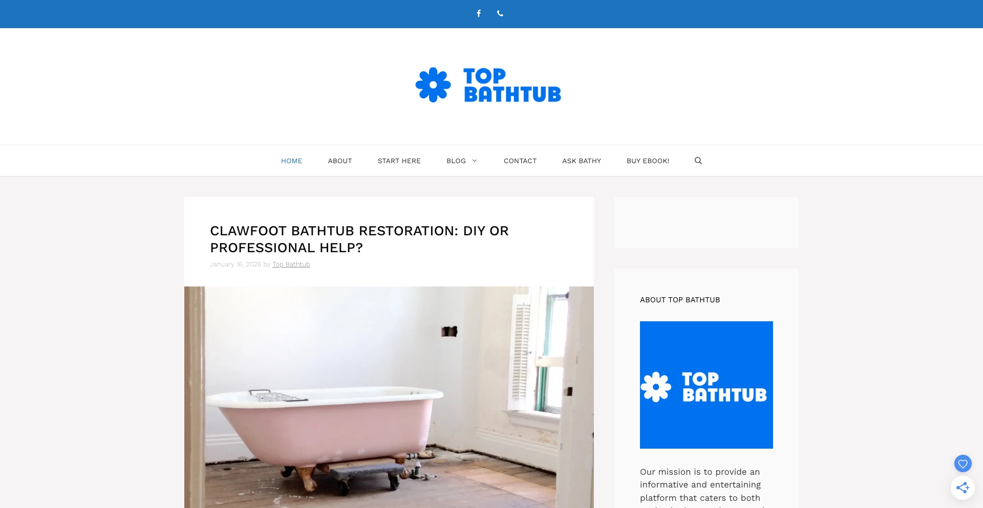 Top Bathub | Everything about bathtub & beyond content programmatic SEO template - 0 monthly traffic
