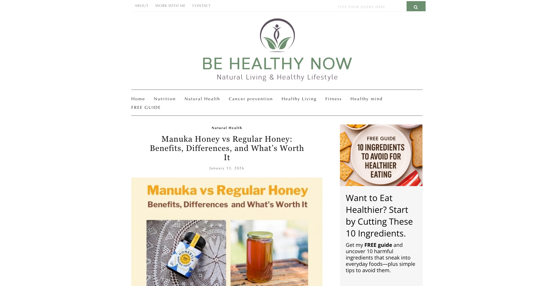 Be Healthy Now comparison-template programmatic SEO template - 0 monthly traffic