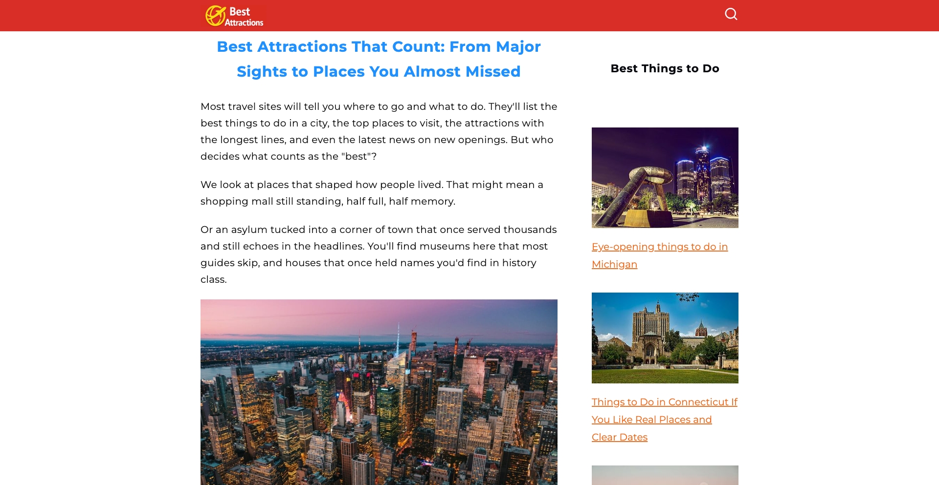 Bestattractions template programmatic SEO template - 158 monthly traffic