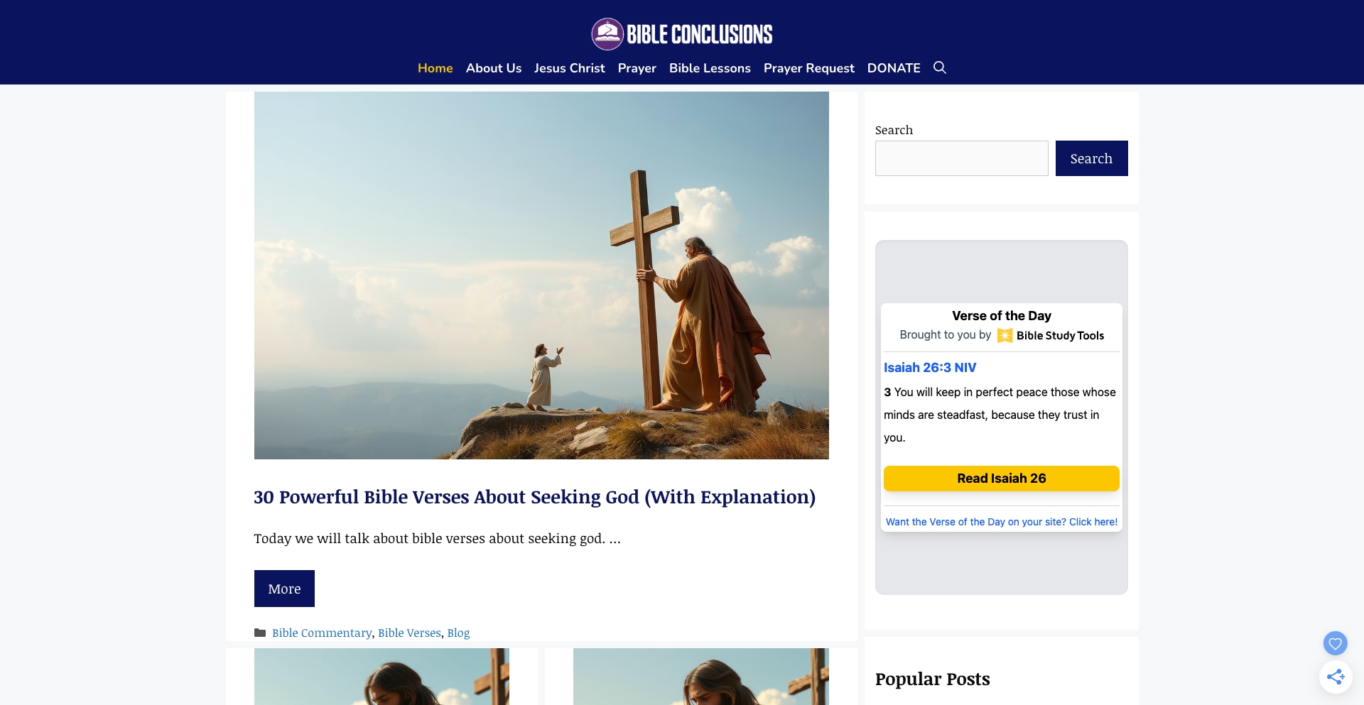 Bibleconclusions template programmatic SEO template - 0 monthly traffic