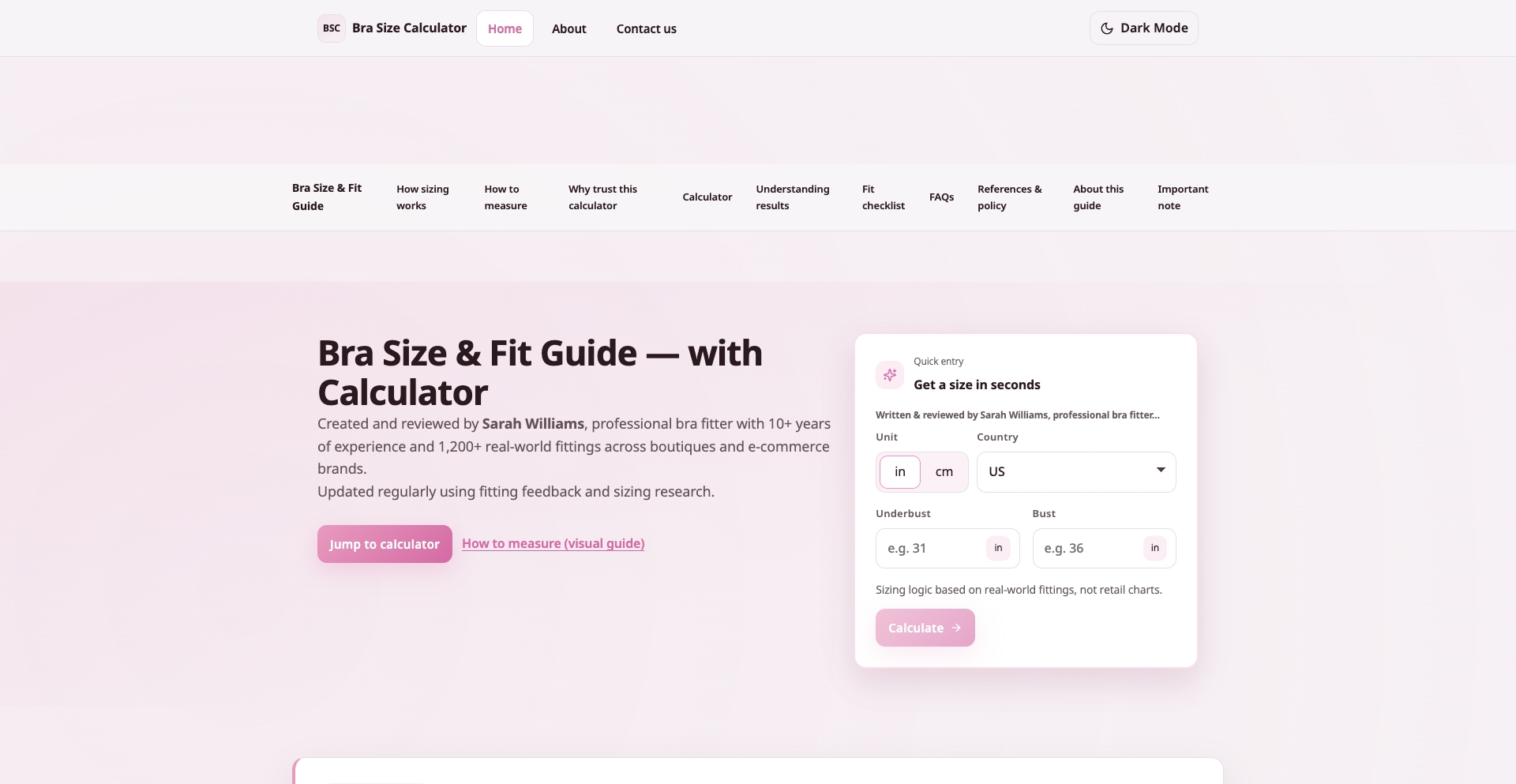 Brasizecalculator template programmatic SEO template - 151 monthly traffic
