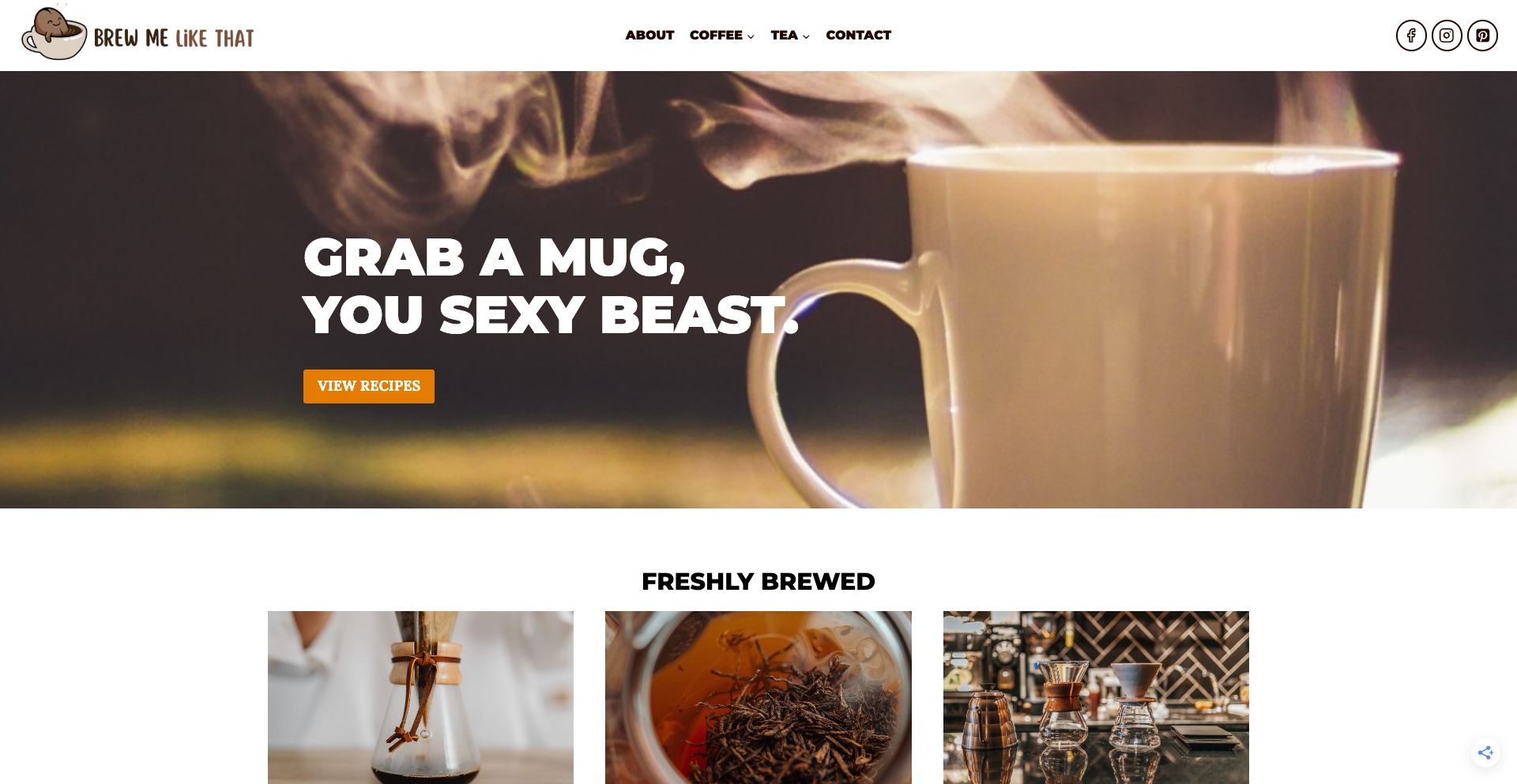 Brew Me Like That: A Blog About Coffee & Tea location-data programmatic SEO template - 720 monthly traffic