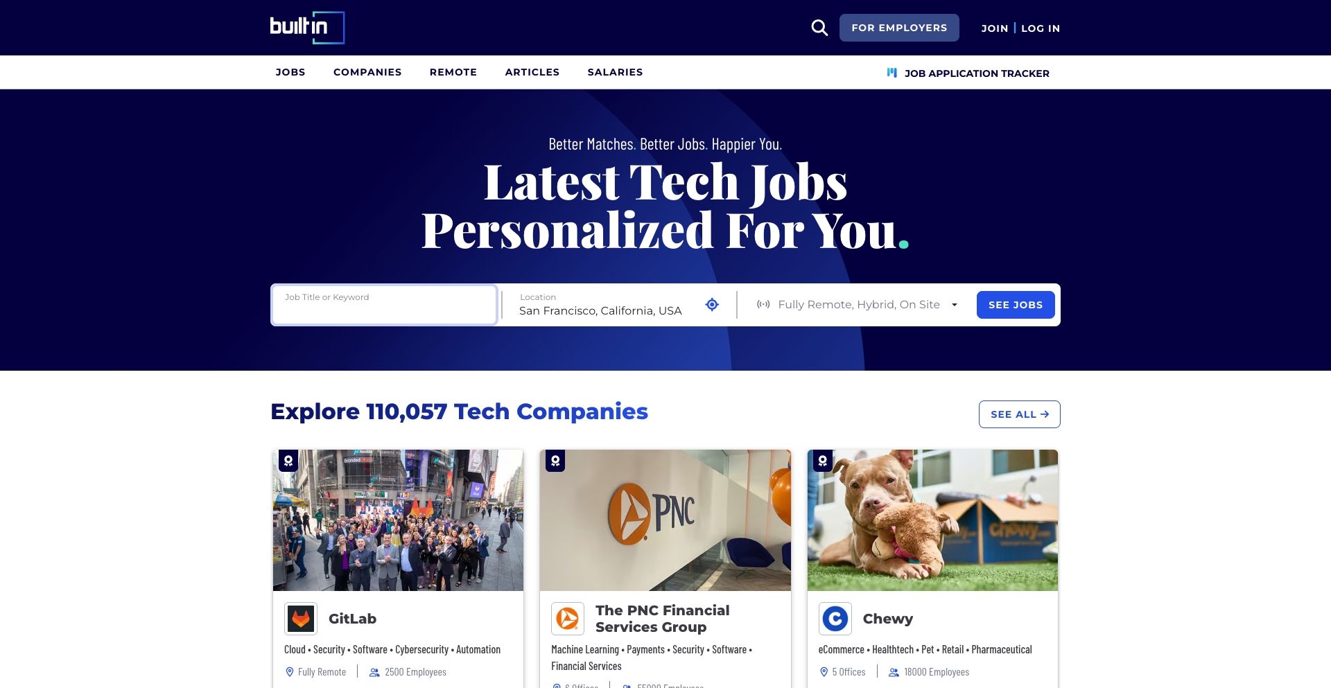 Built In location-profession programmatic SEO template - 5M+ monthly traffic