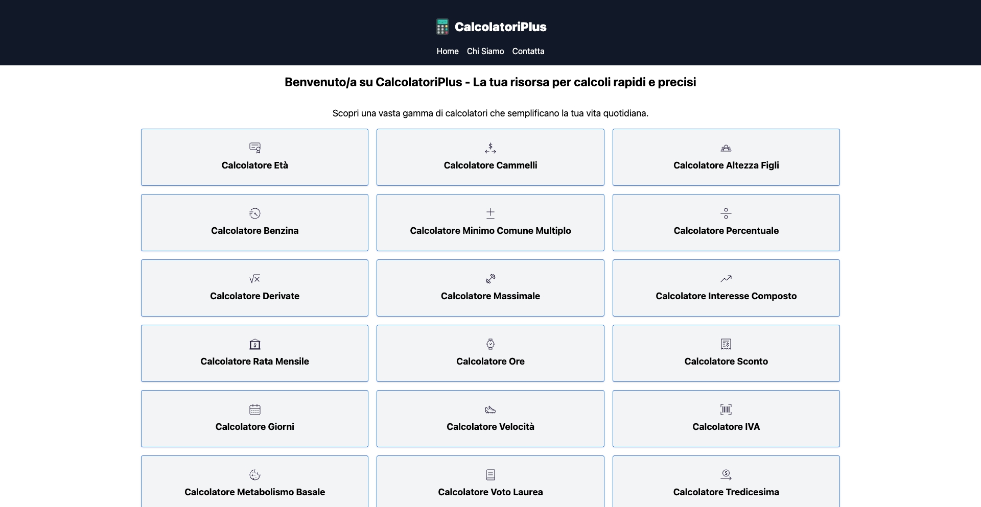 CalcolatoriPlus: Strumenti Online Gratuiti per Calcoli Rapidi tool programmatic SEO template - 10178 monthly traffic
