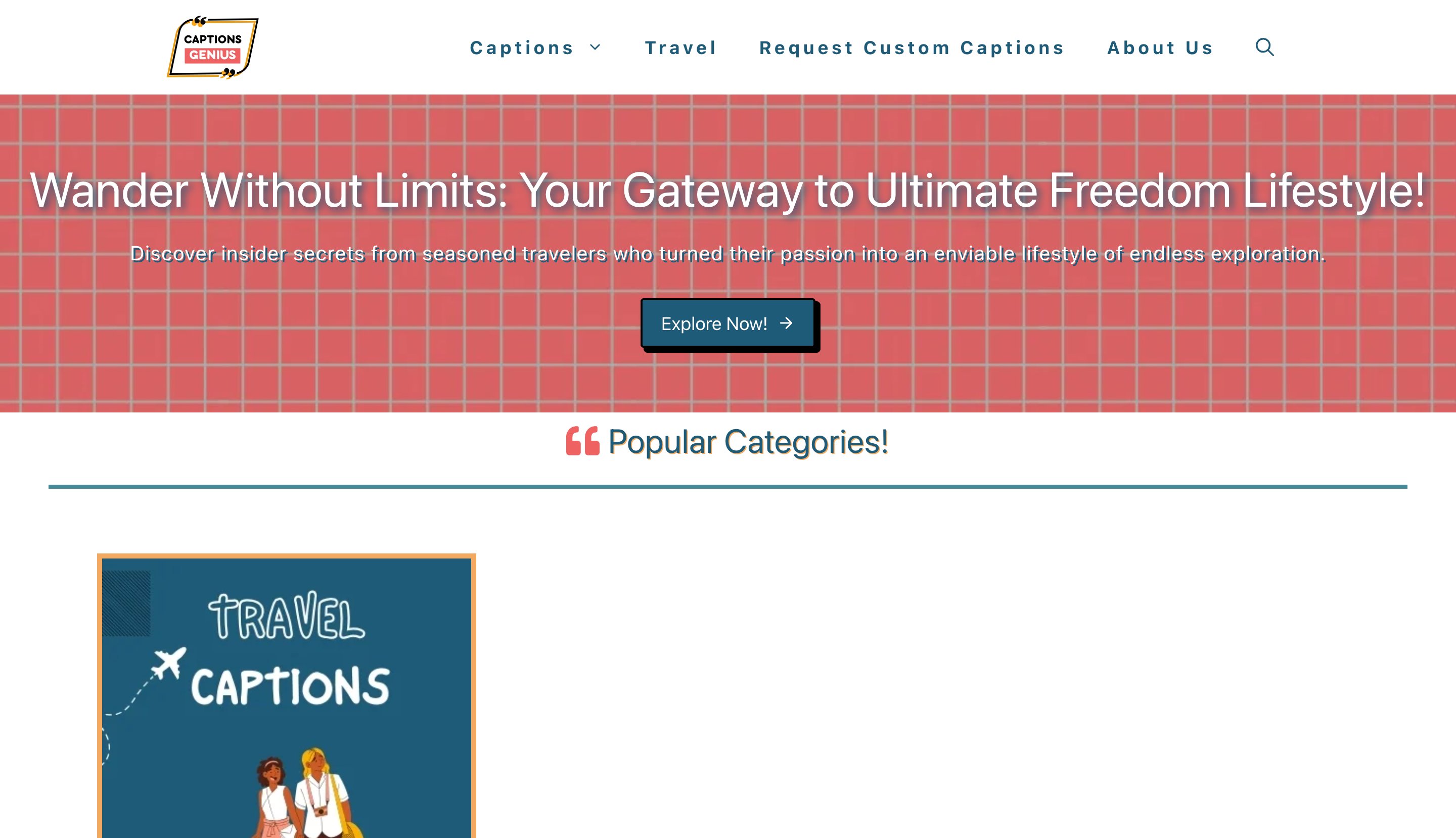 Captionsgenius template programmatic SEO template - 1495 monthly traffic