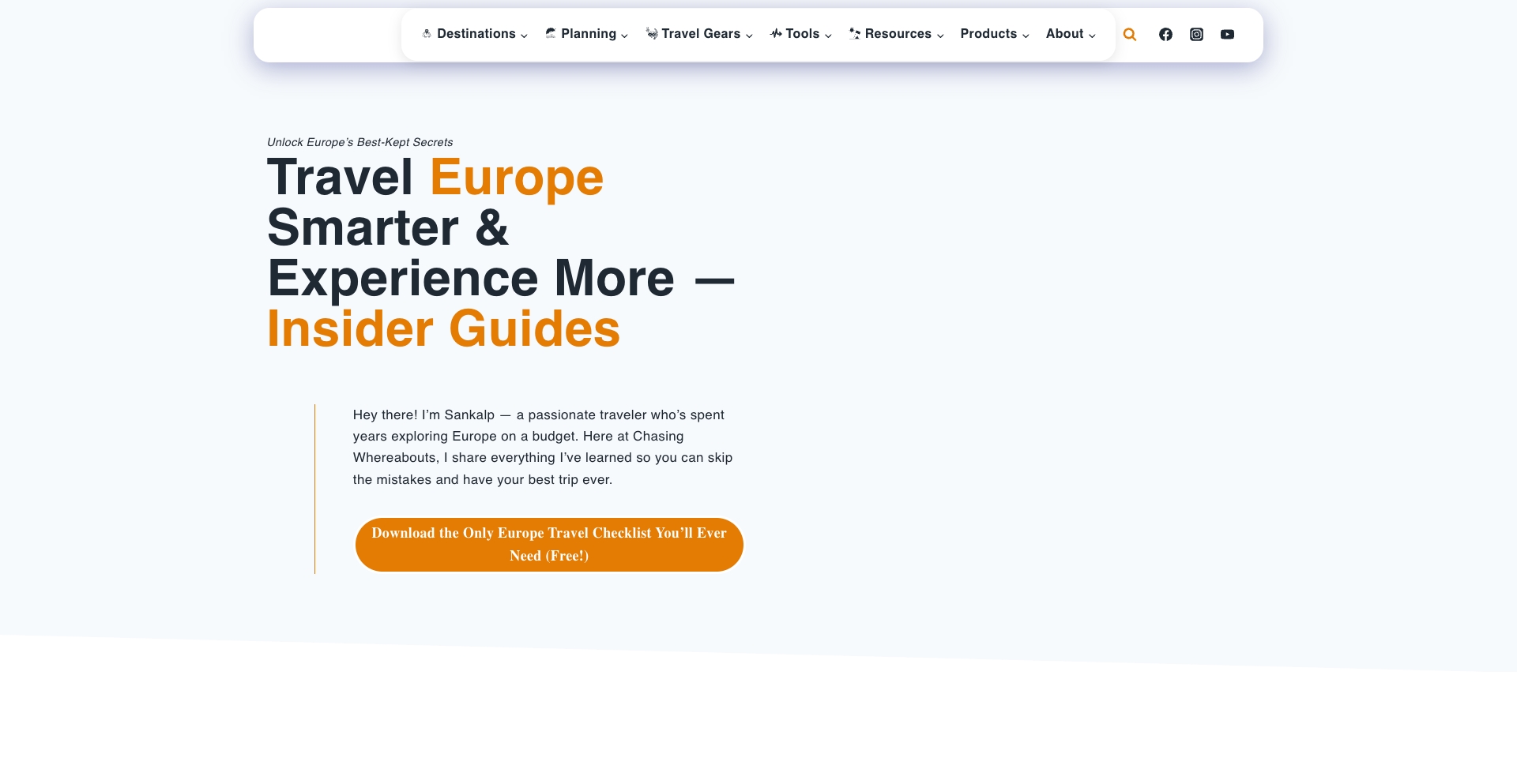 Chasing Whereabouts location-destination programmatic SEO template - 876 monthly traffic