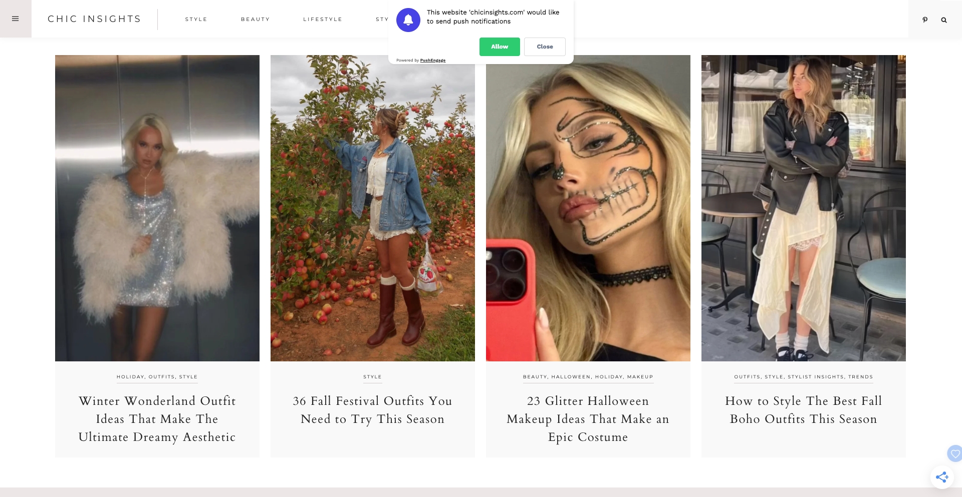 Chic Insights topic-template programmatic SEO template - 2.3K monthly traffic