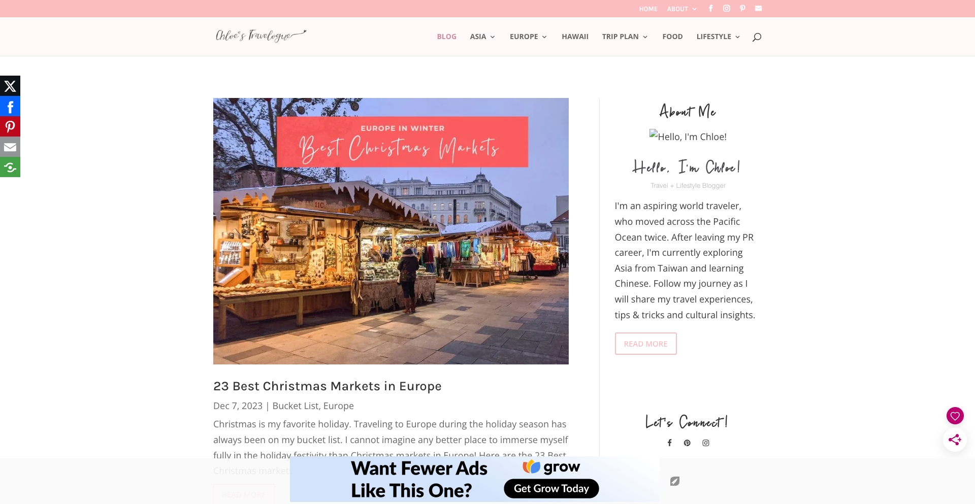 Chloestravelogue template programmatic SEO template - 1282 monthly traffic