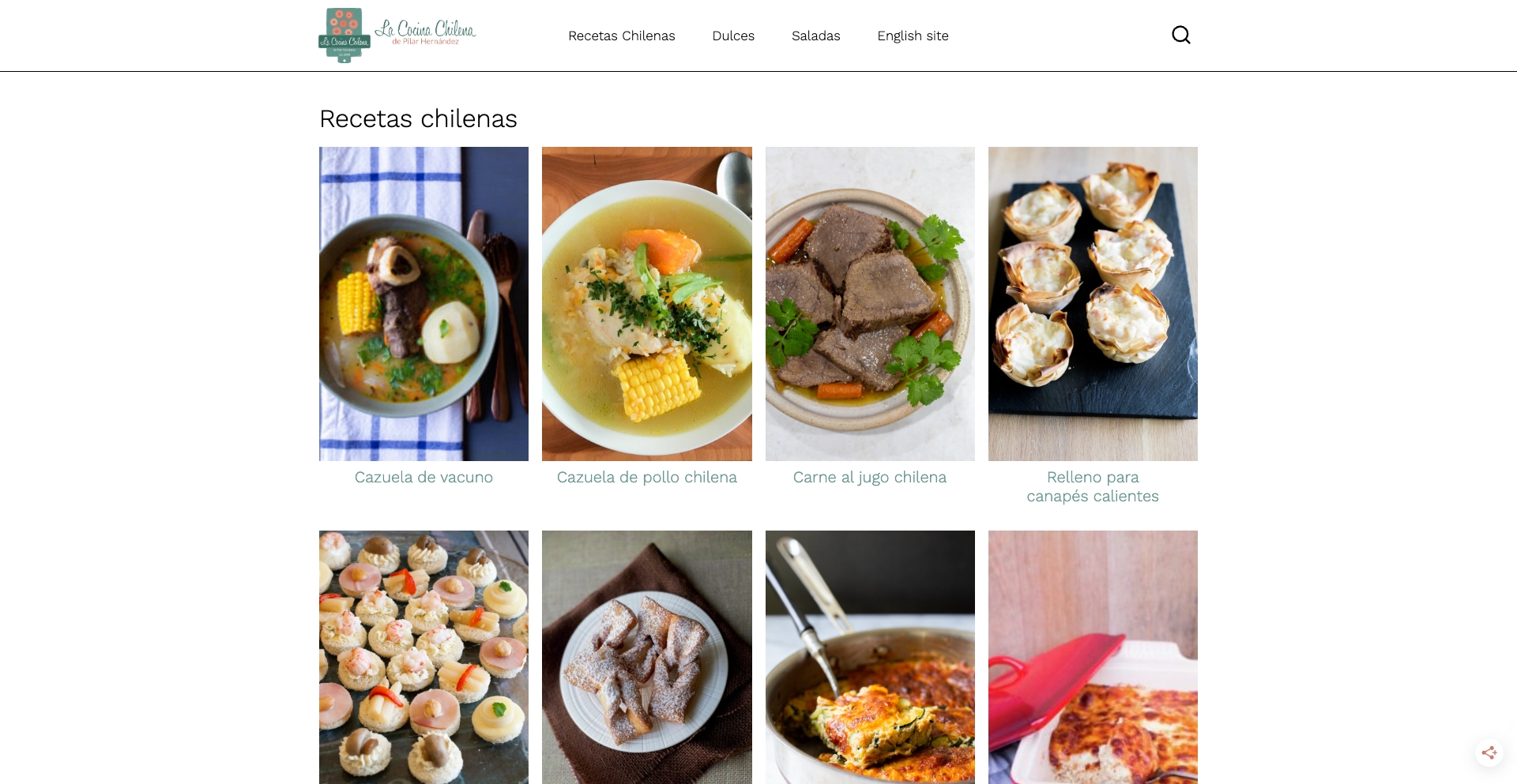 - La Cocina Chilena de Pilar Hernández recipe programmatic SEO template - 344233 monthly traffic