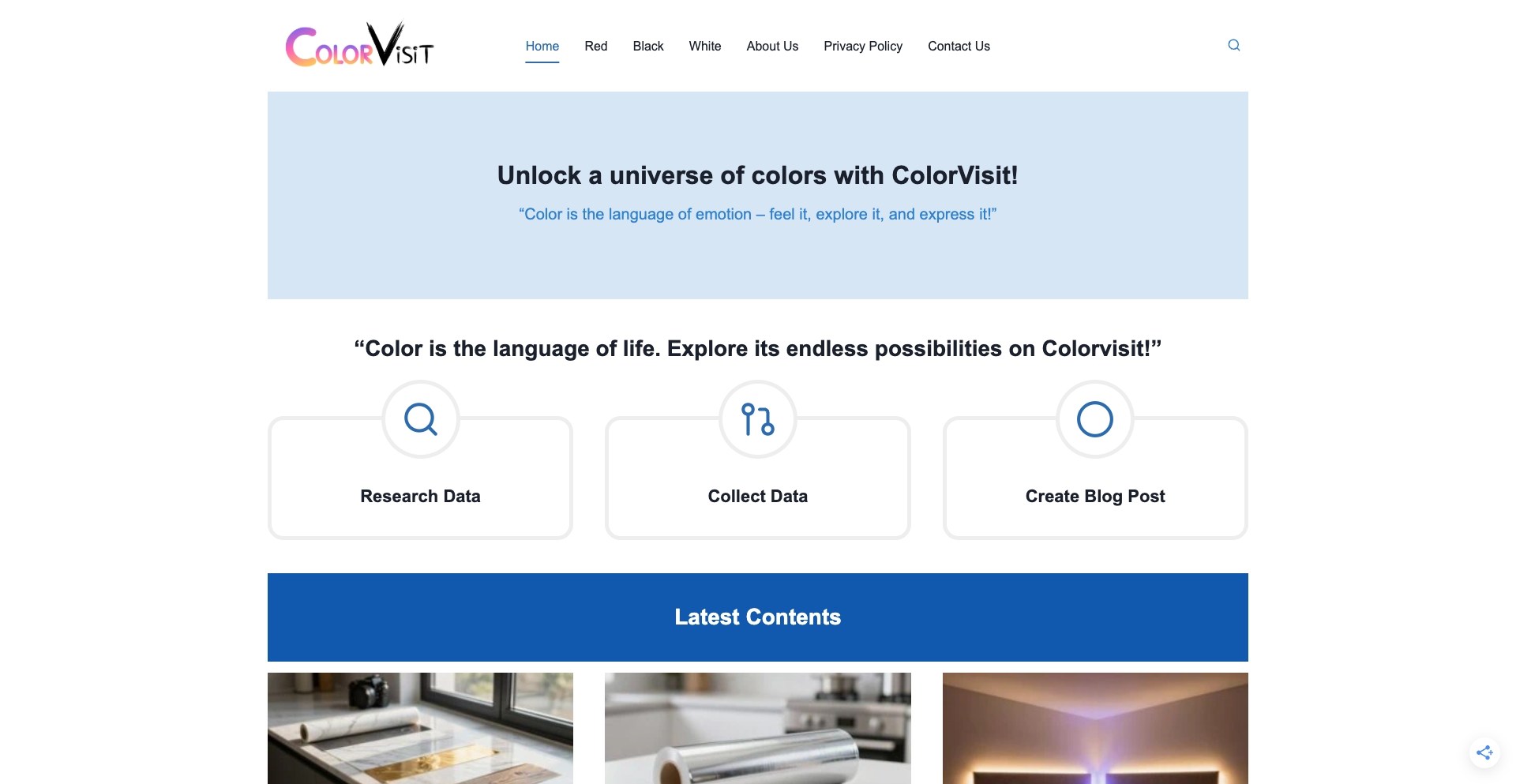 ColorVisit color-matrix programmatic SEO template - 0 monthly traffic