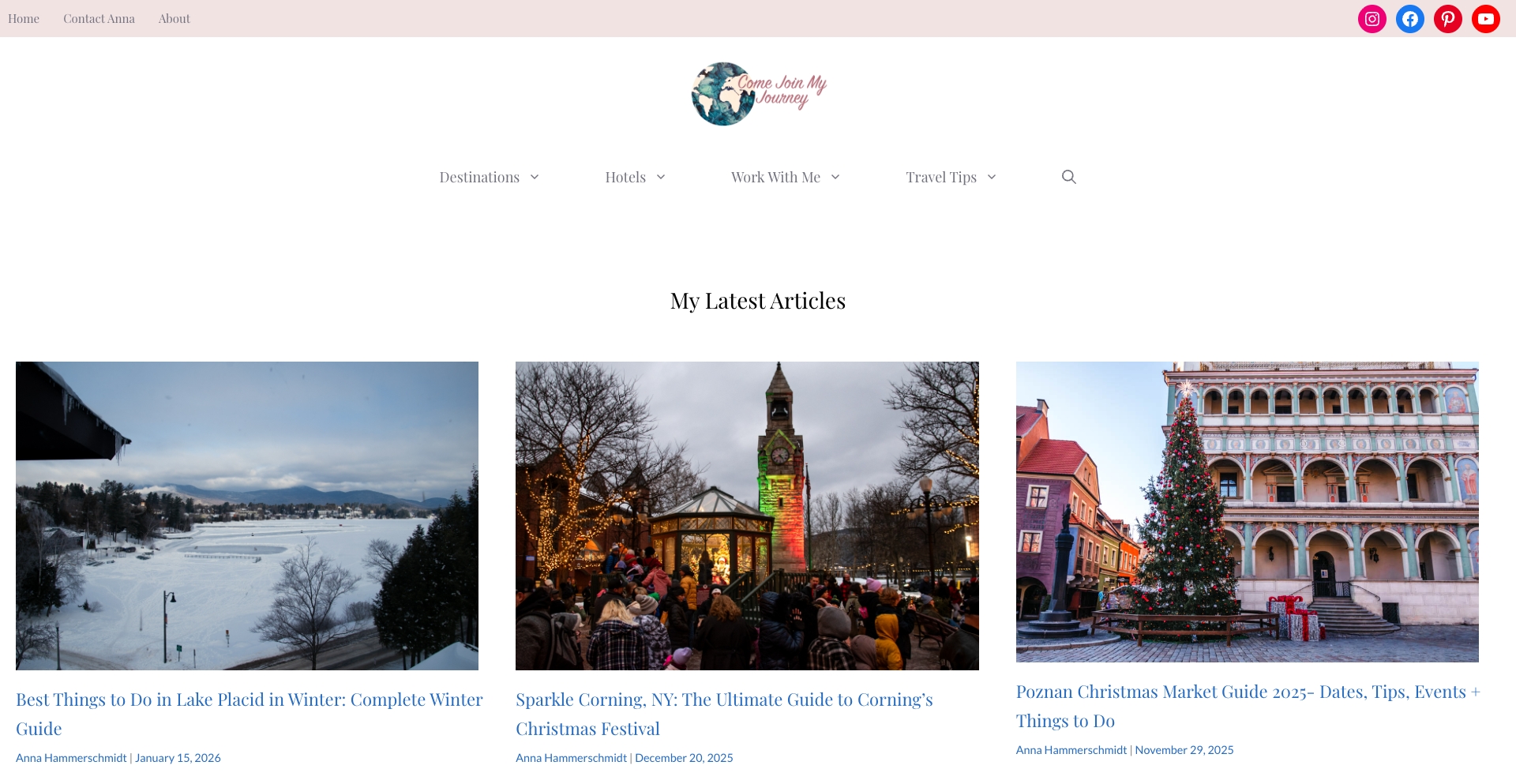 Come Join My Journey city-template programmatic SEO template - 1.4K monthly traffic