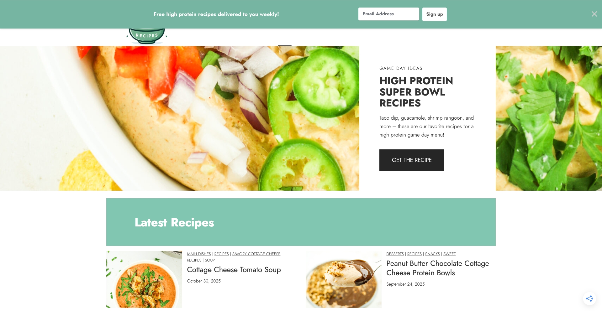 Cottagecheeserecipes template programmatic SEO template - 392 monthly traffic