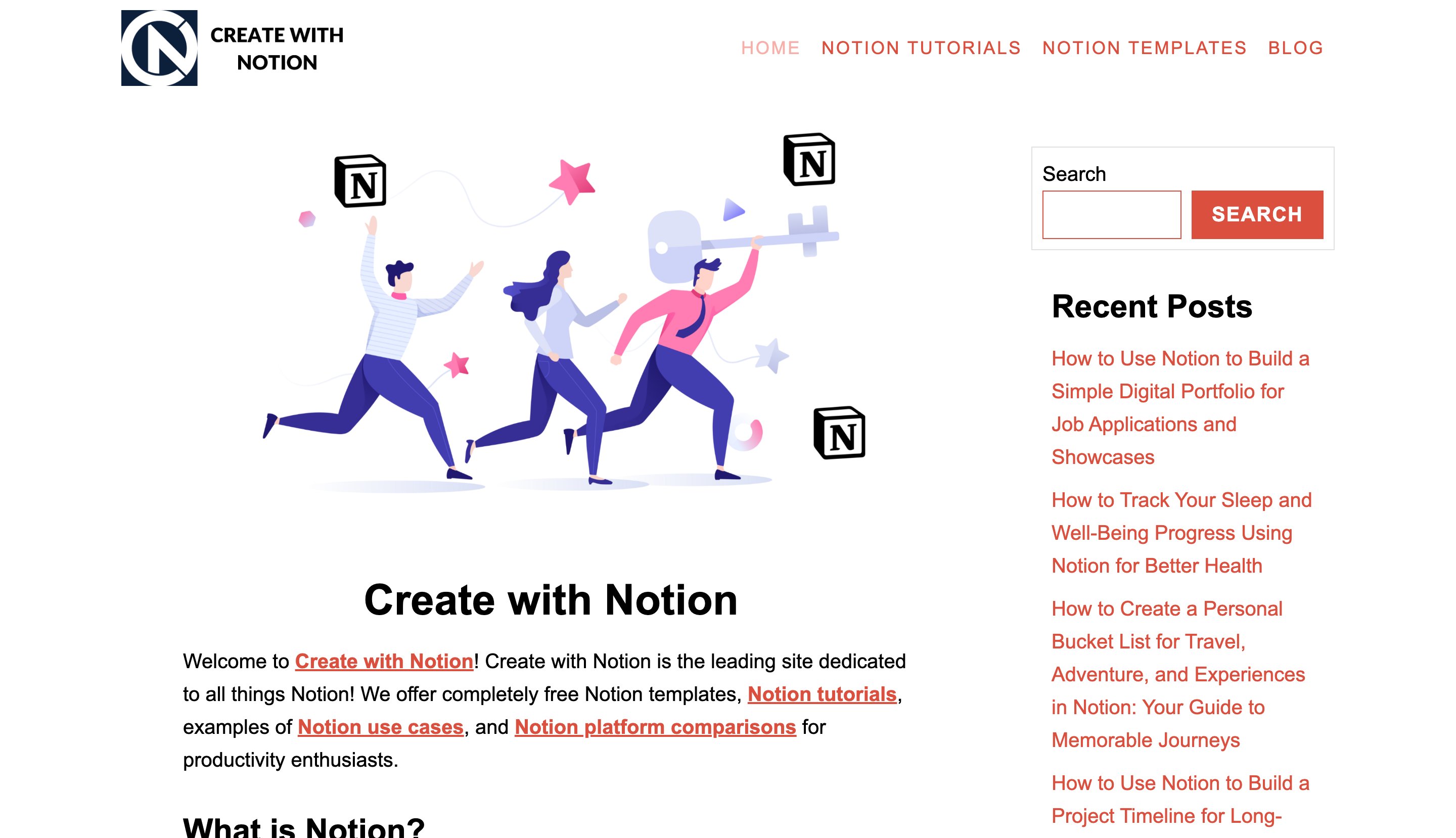 Create with Notion comparison programmatic SEO template - 0 monthly traffic