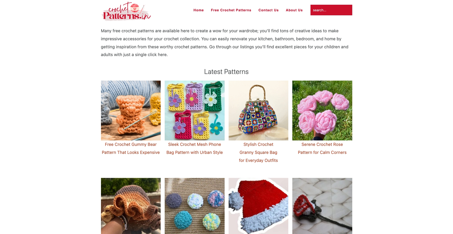 Crochet Pattern entity-database programmatic SEO template - 2 monthly traffic