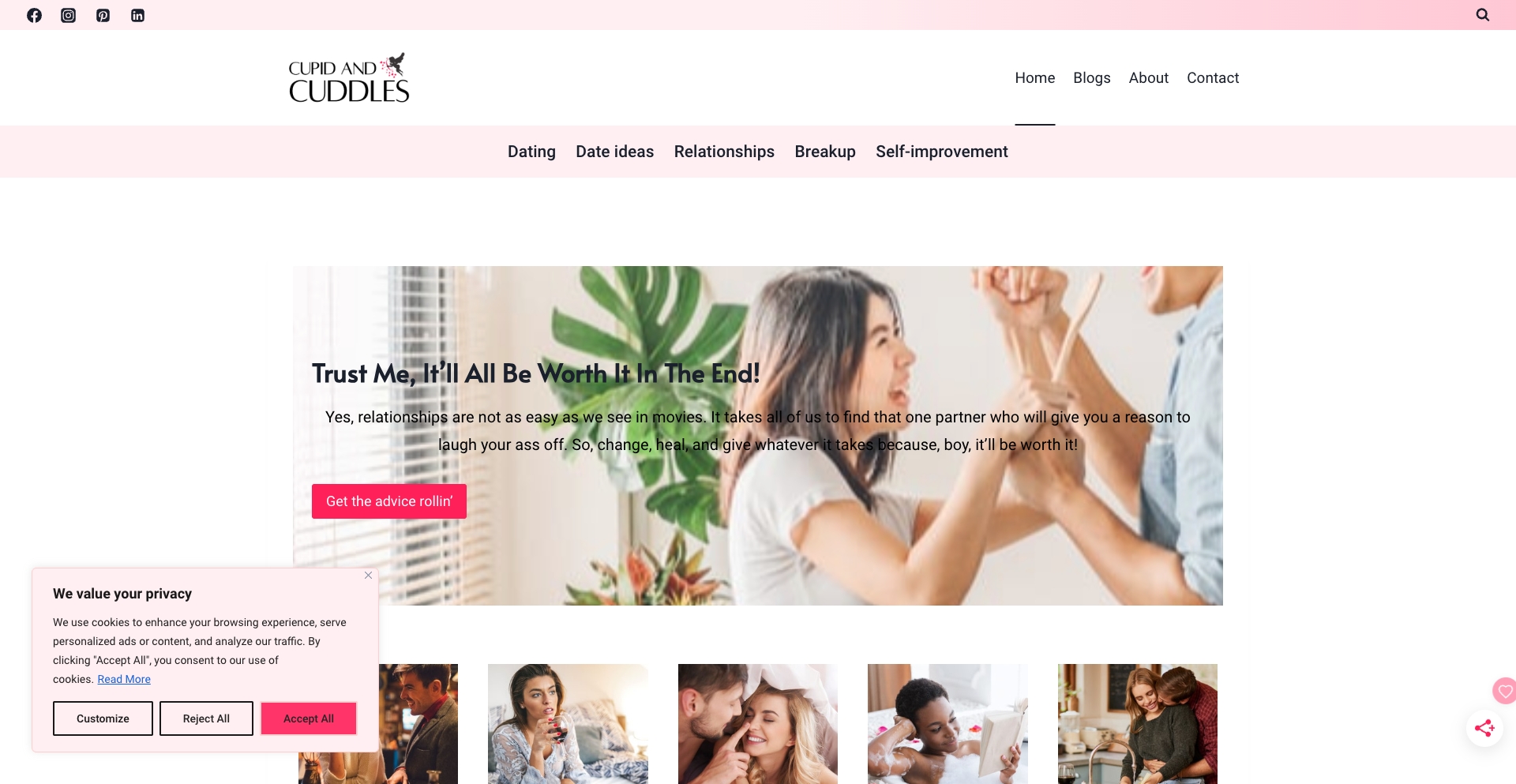 Cupid and Cuddles list-template programmatic SEO template - 0 monthly traffic