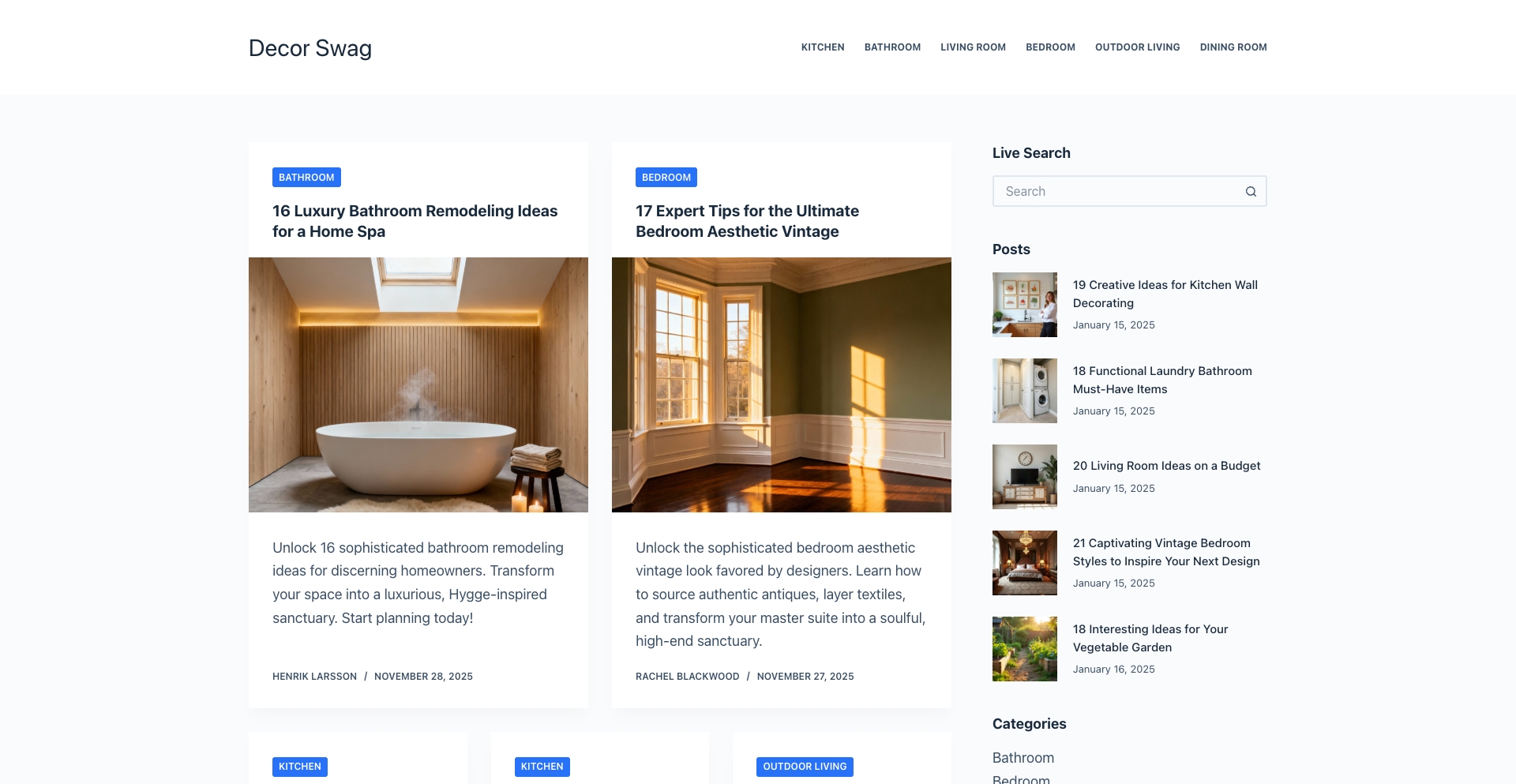 Decor Swag room-template programmatic SEO template - 0 monthly traffic