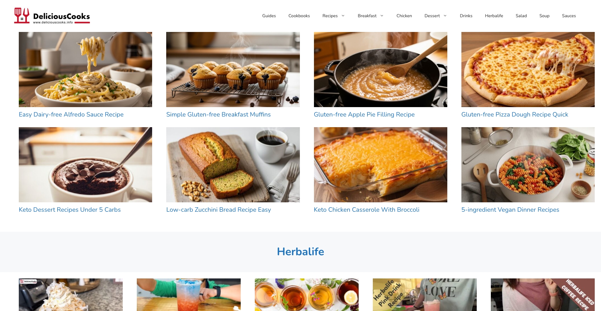 Delicious Cooks meal-brand programmatic SEO template - 0 monthly traffic
