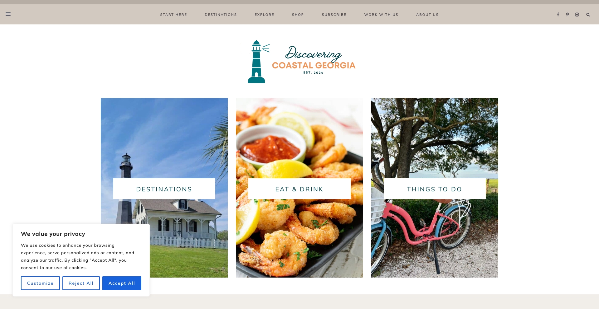 Discovering Coastal Georgia location-data programmatic SEO template - 177 monthly traffic
