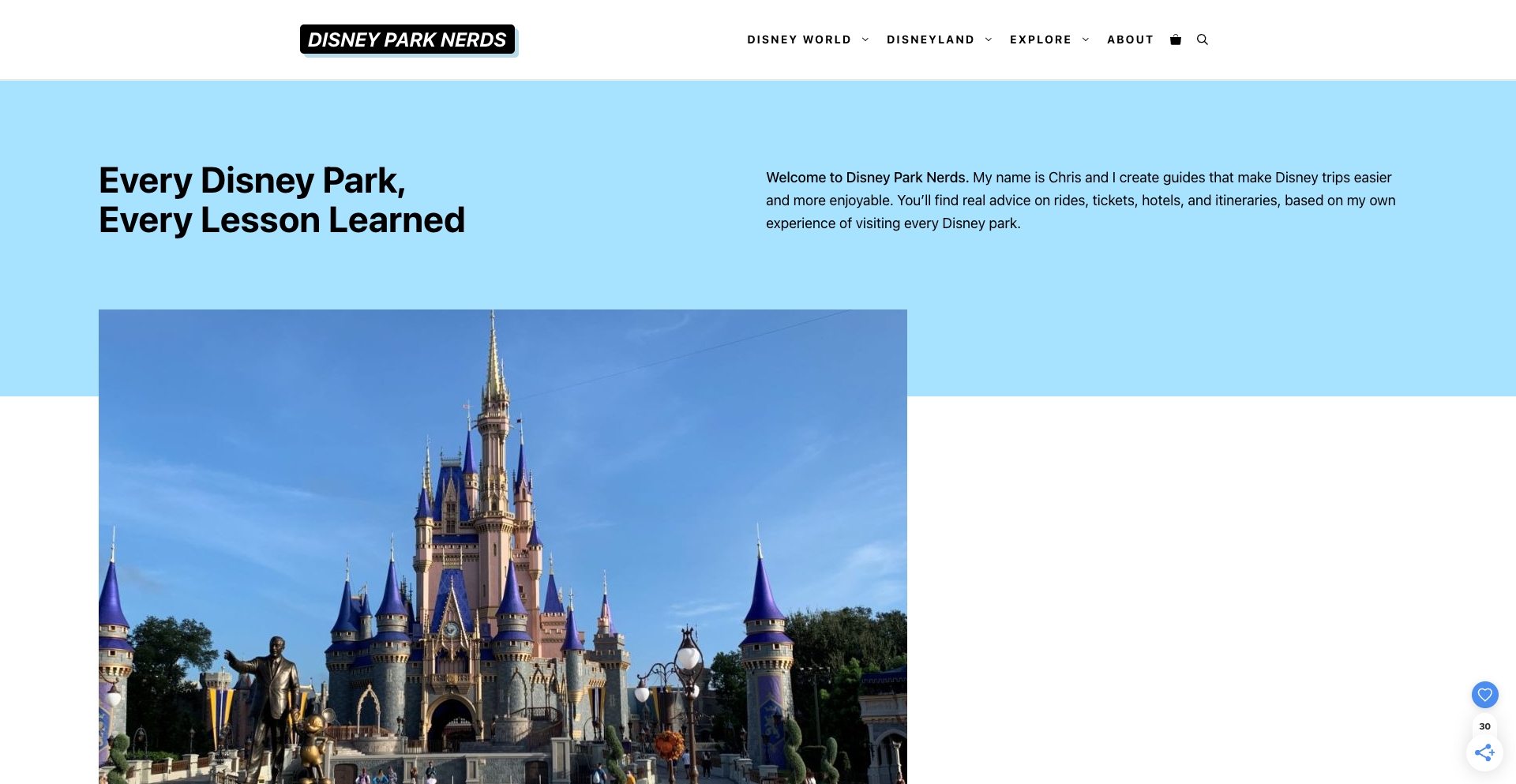 Disney Park Nerds | Free Tips & Guides For Disney Parks location-data programmatic SEO template - 13723 monthly traffic