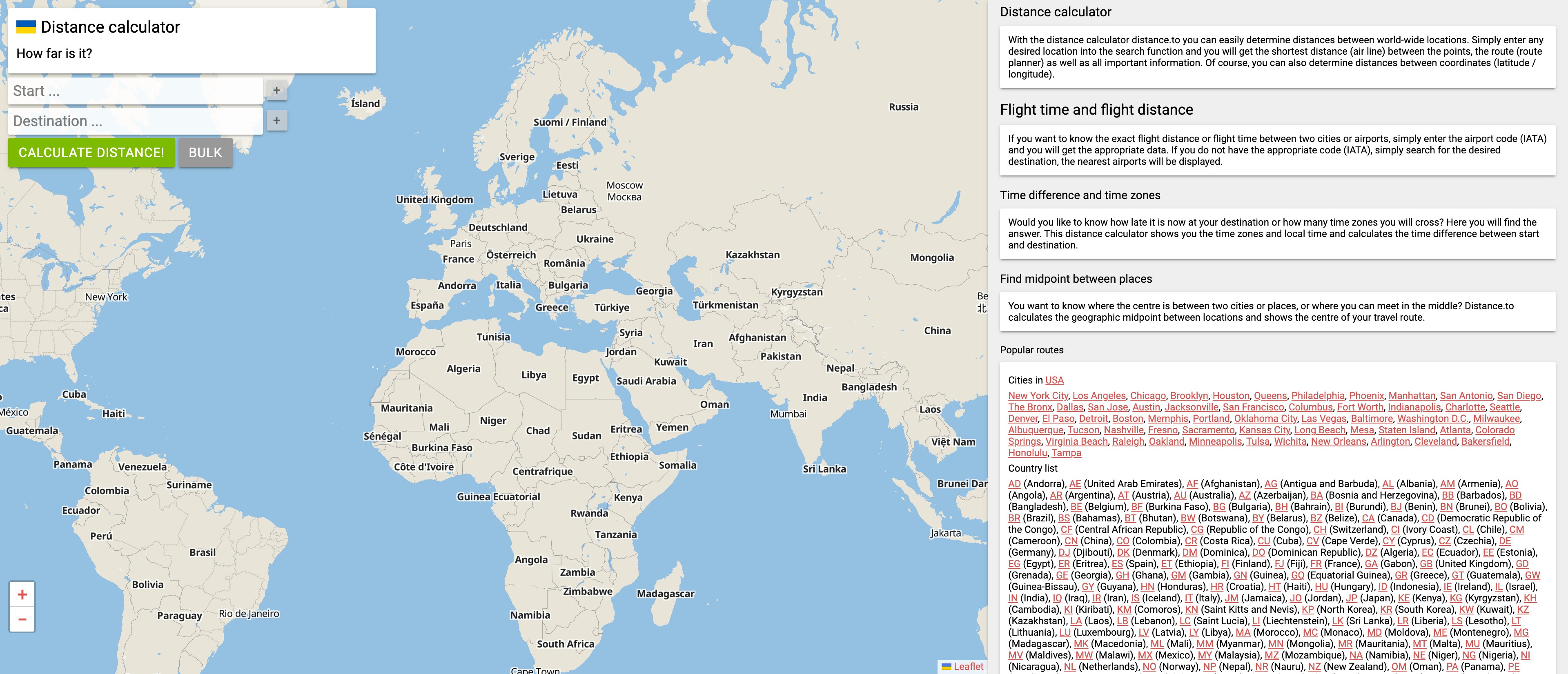 Distance.to ai-generated programmatic SEO template - 1M+ monthly traffic