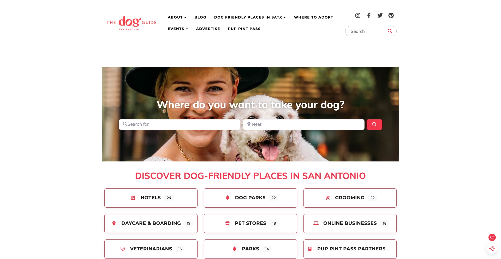 Dog Friendly San Antonio location-database programmatic SEO template - 1.2K monthly traffic