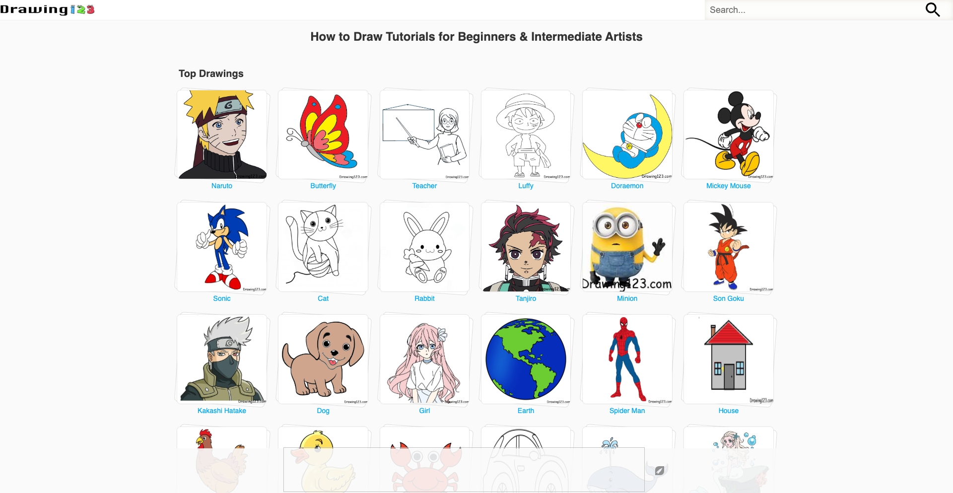 Drawing123 template programmatic SEO template - 15974 monthly traffic