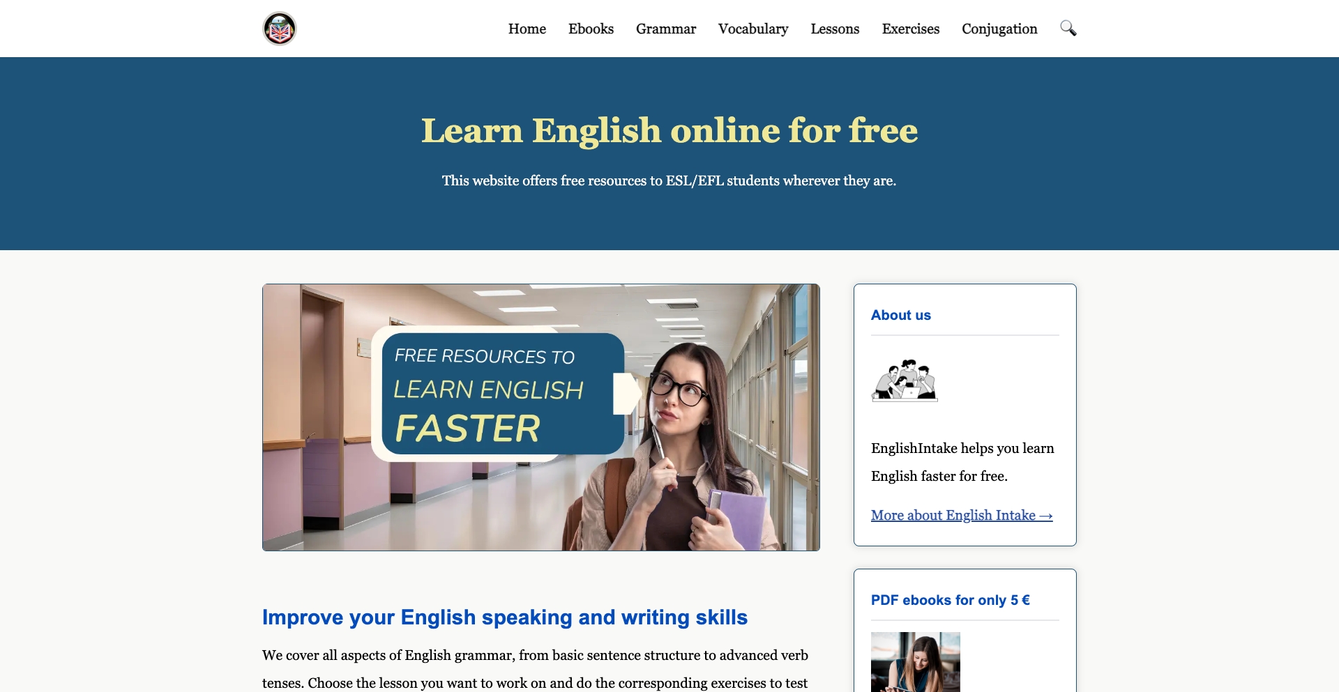 English Intake category-taxonomy programmatic SEO template - 2.6K monthly traffic