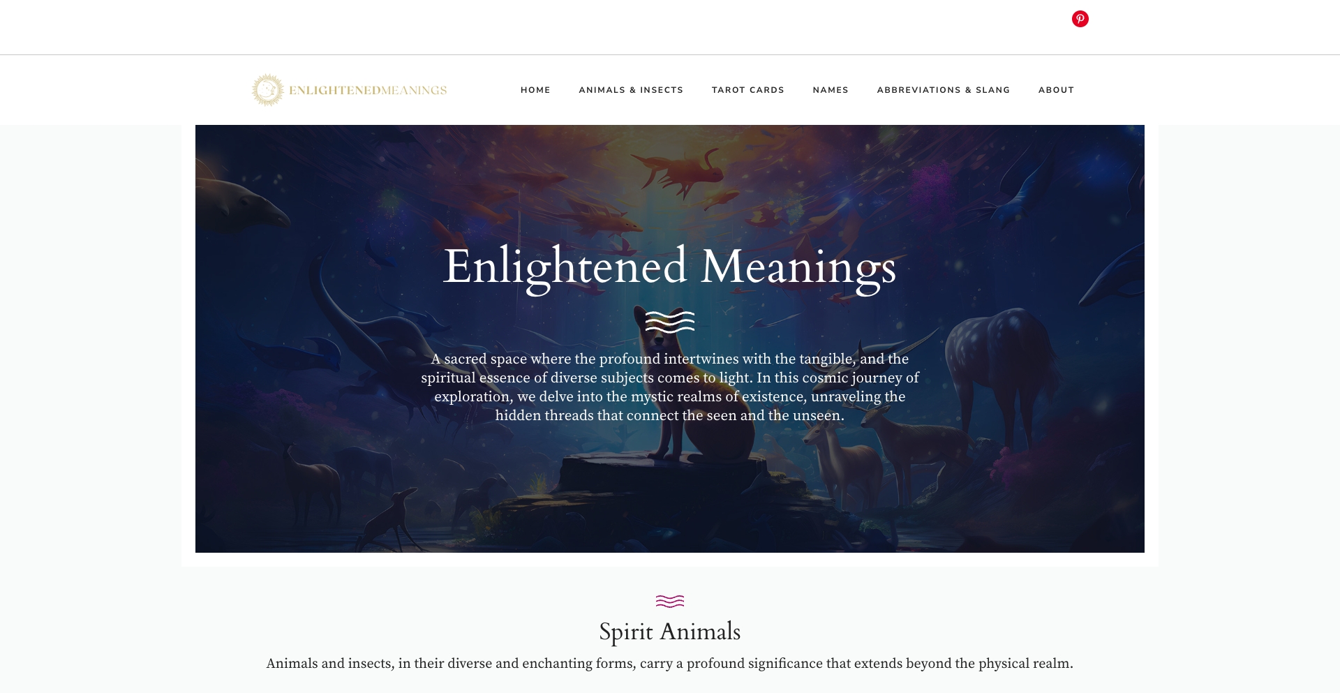 Enlightened Meanings template programmatic SEO template - 68 monthly traffic
