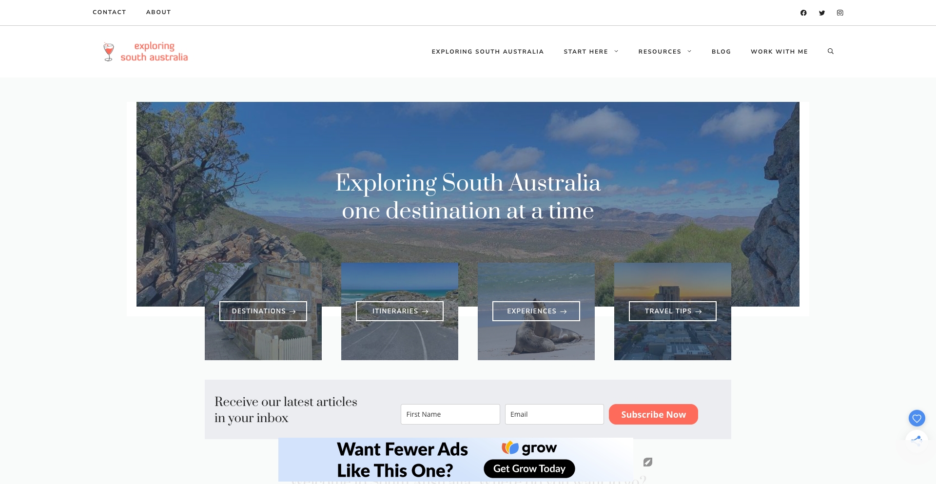 Exploring South Australia location-template programmatic SEO template - 2287 monthly traffic