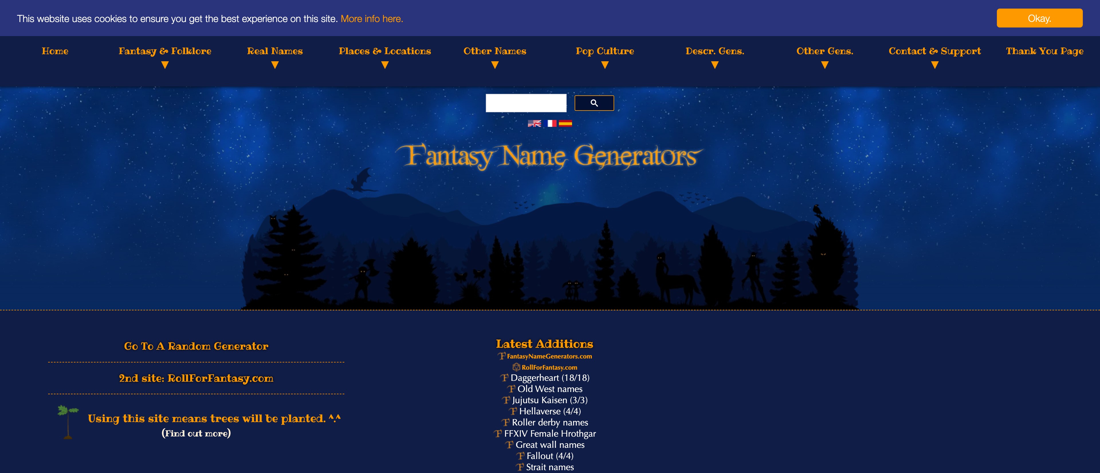 Fantasynamegenerators ai-generated programmatic SEO template - 10K+ monthly traffic
