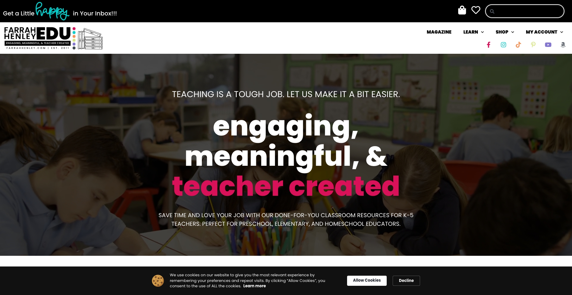 Classroom Resources for K-5 teachers content programmatic SEO template - 189 monthly traffic