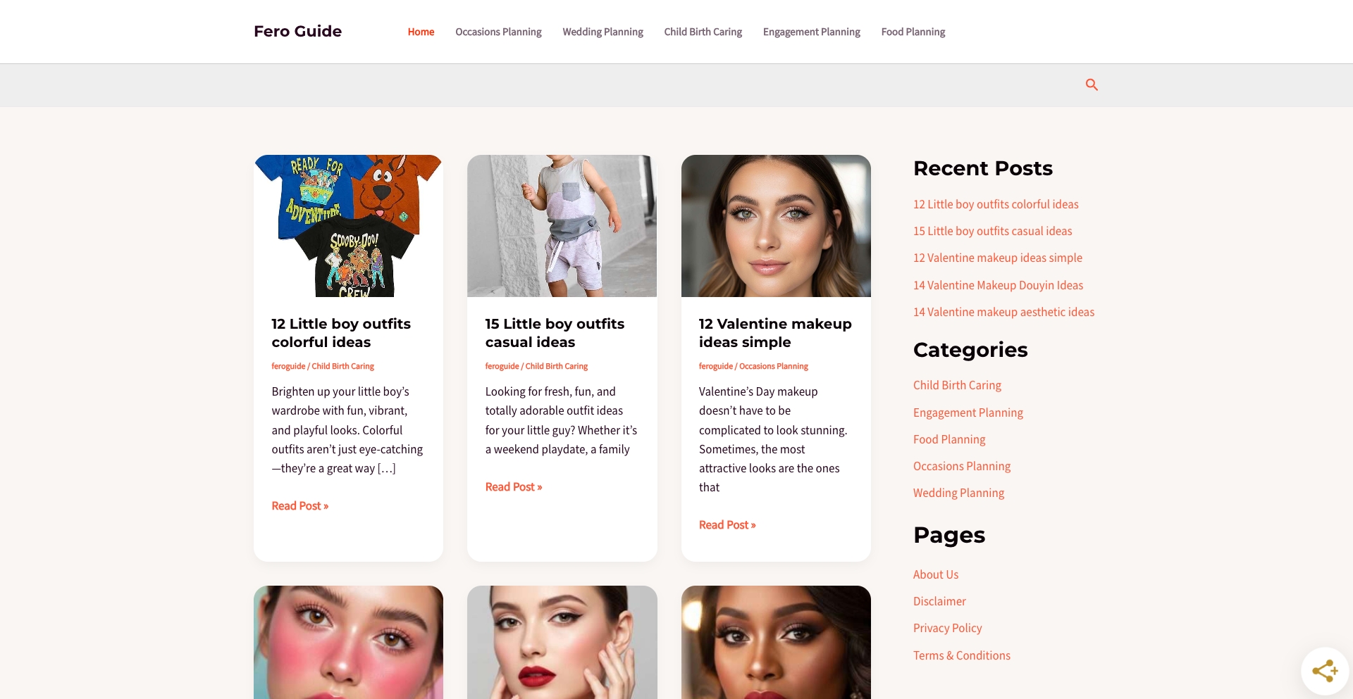 Fero Guide – Events Planning content programmatic SEO template - 0 monthly traffic