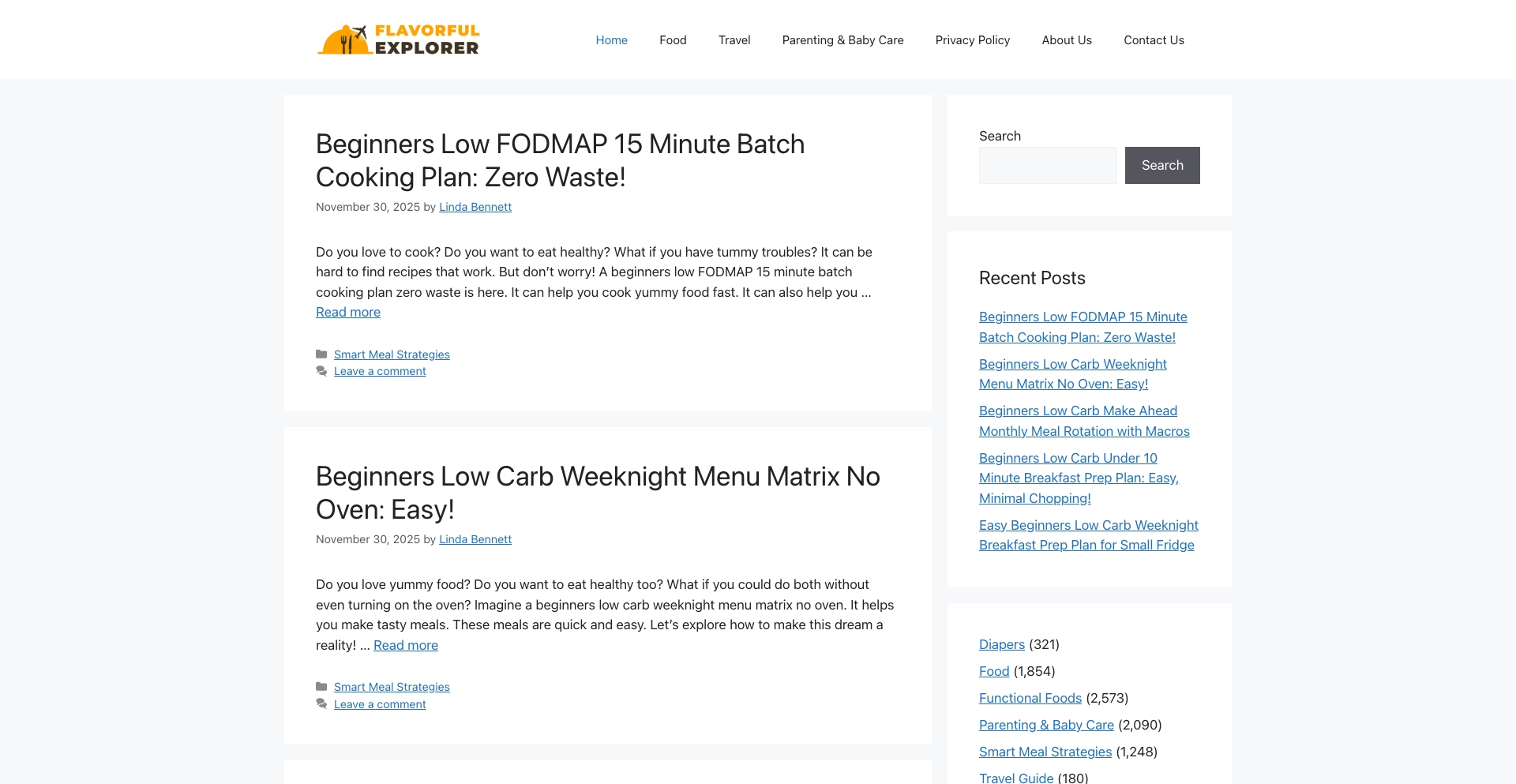 Flavorful Explorer recipe-cuisine programmatic SEO template - 0 monthly traffic