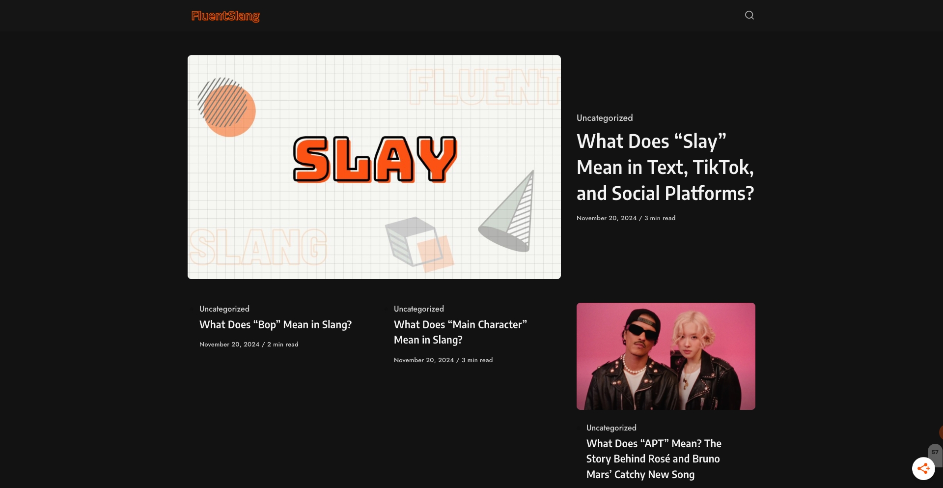 FluentSlang content programmatic SEO template - 279 monthly traffic