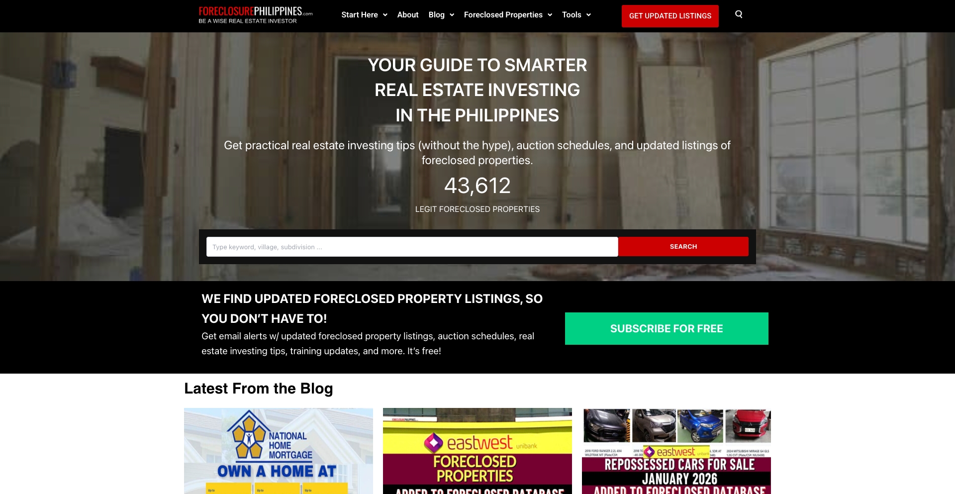 All foreclosed properties in the Philippines (without the B.S.) location-data programmatic SEO template - 4216 monthly traffic