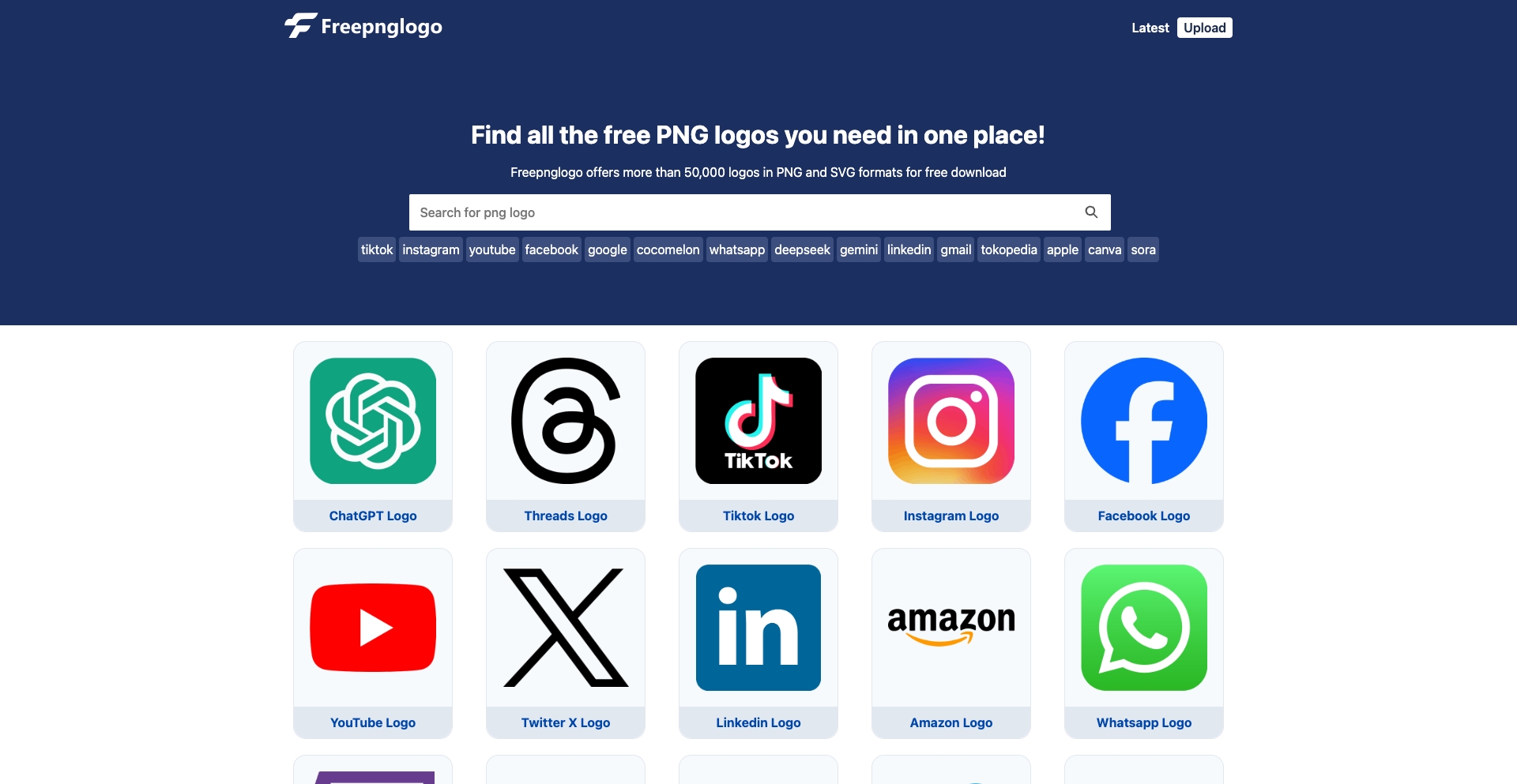 Freepnglogo entity-database programmatic SEO template - 34892 monthly traffic