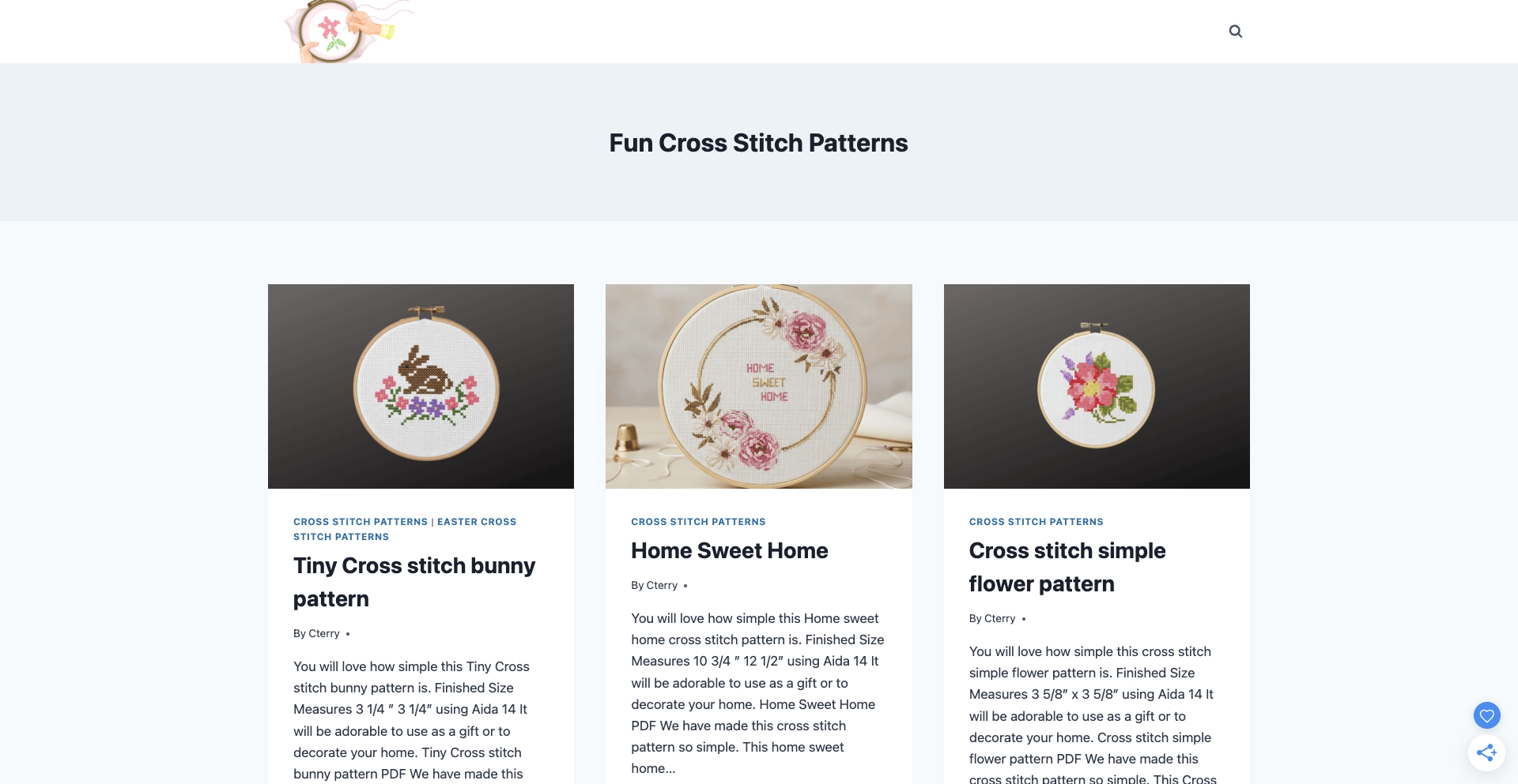 funcrossstitchpatterns.com location-data programmatic SEO template - 10K+ monthly traffic