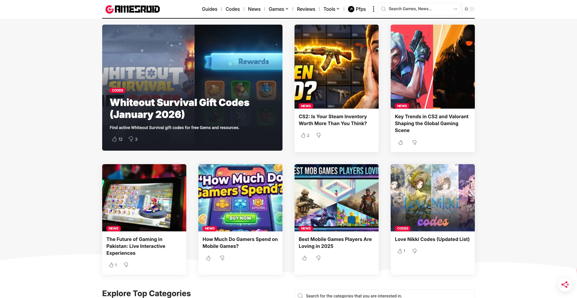 Gamesroid content programmatic SEO template - 58811 monthly traffic